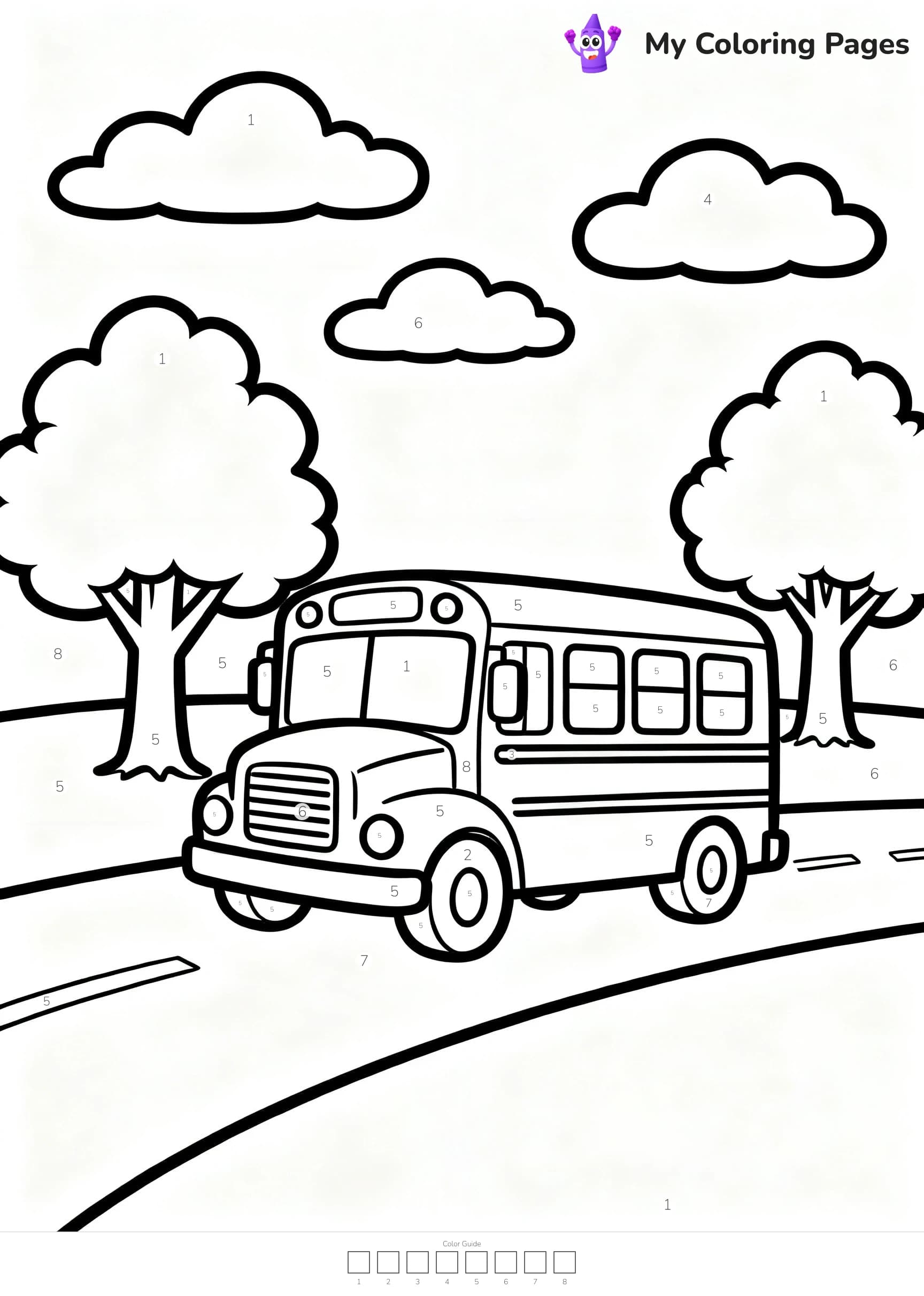 Color By Number Coloring Pages - 7