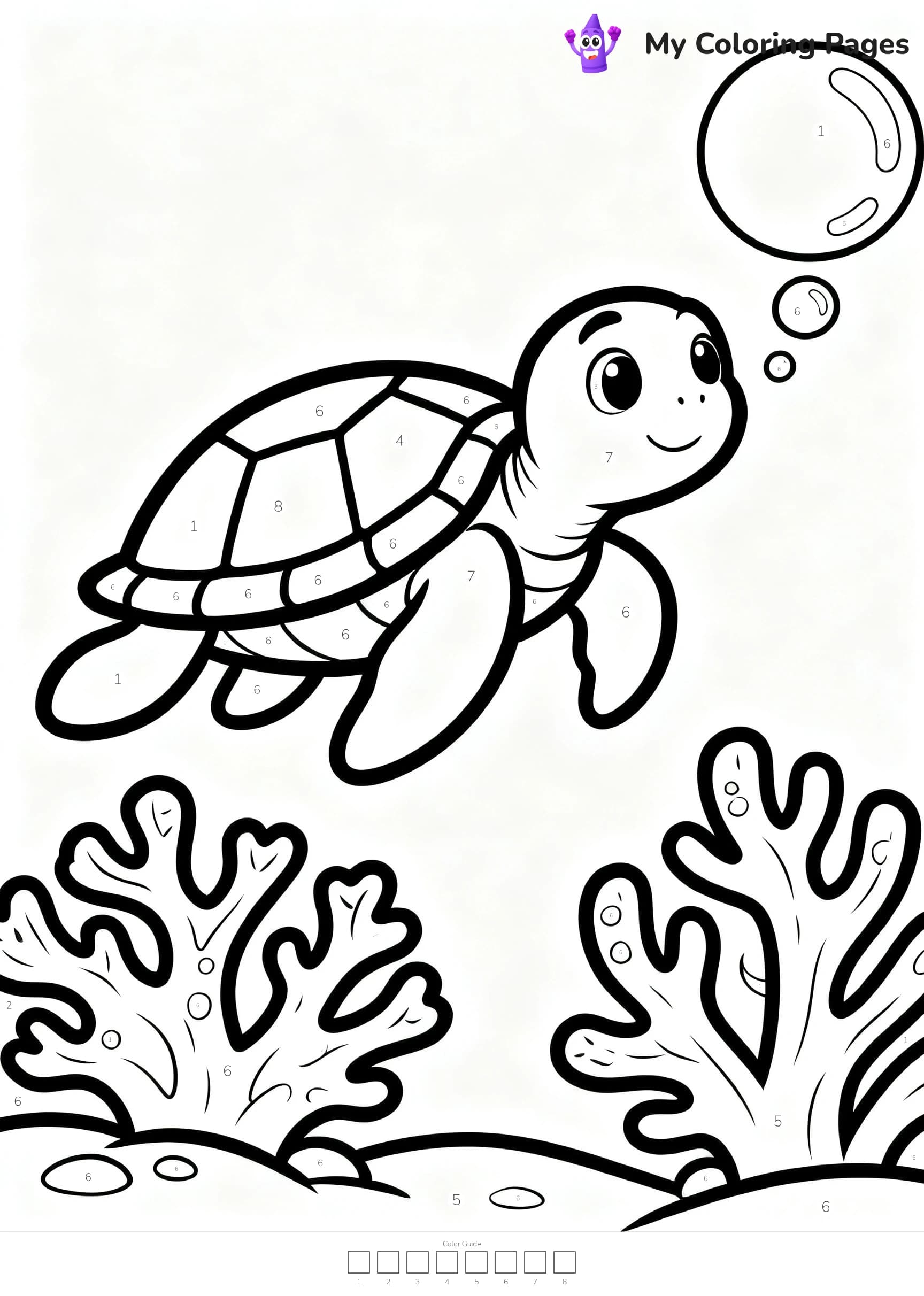 Color By Number Coloring Pages - 6