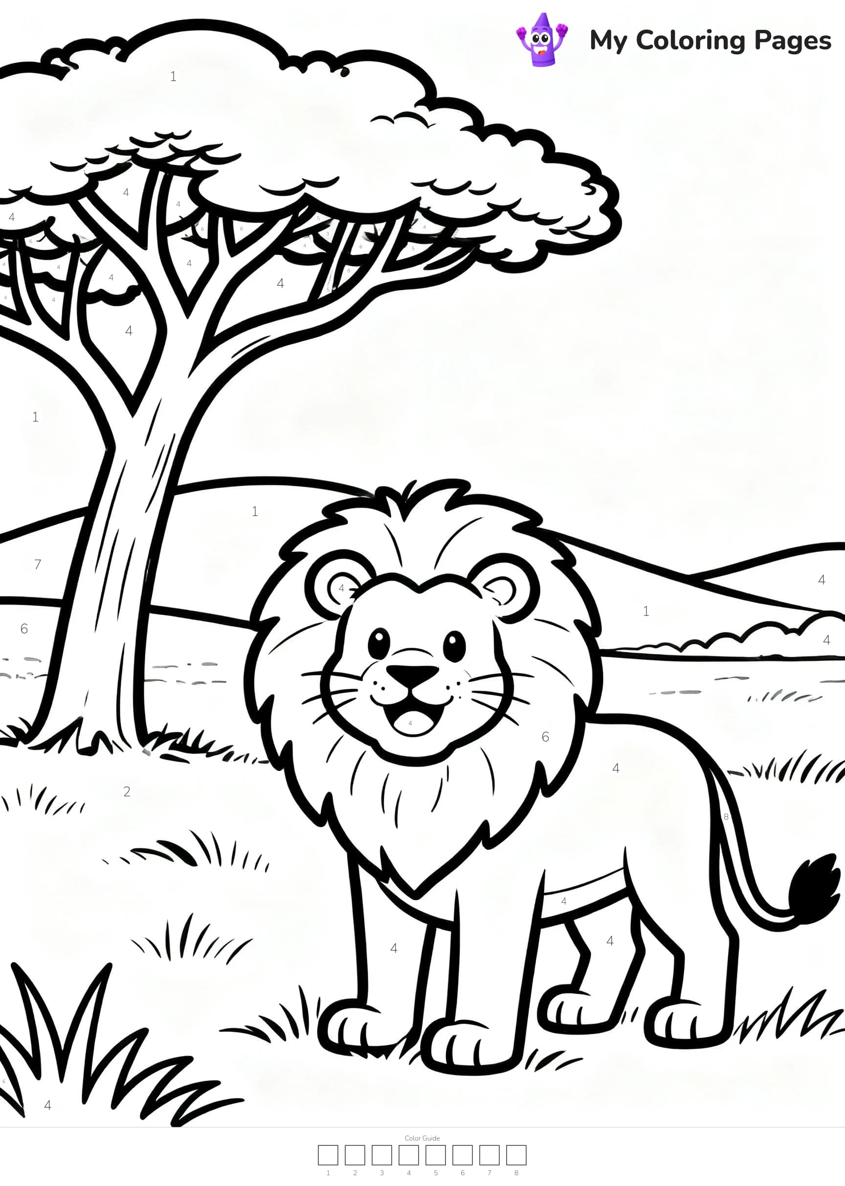 Color By Number Coloring Pages - 4