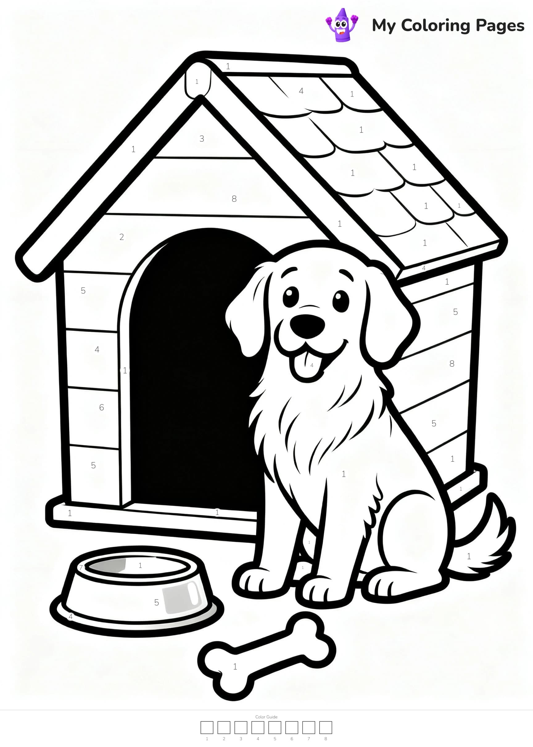 Color By Number Coloring Pages - 1