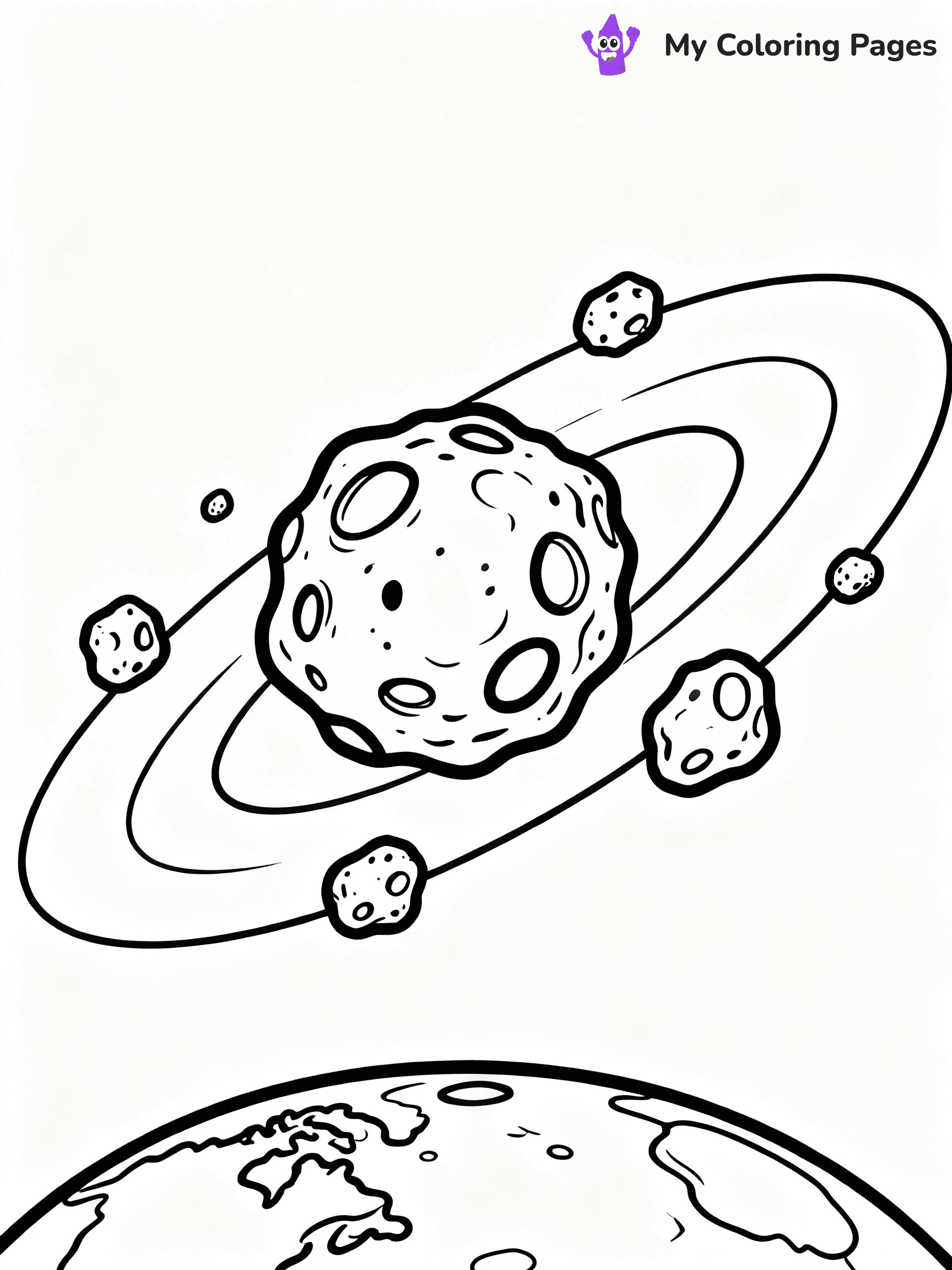 Asteroid Coloring Pages - 11