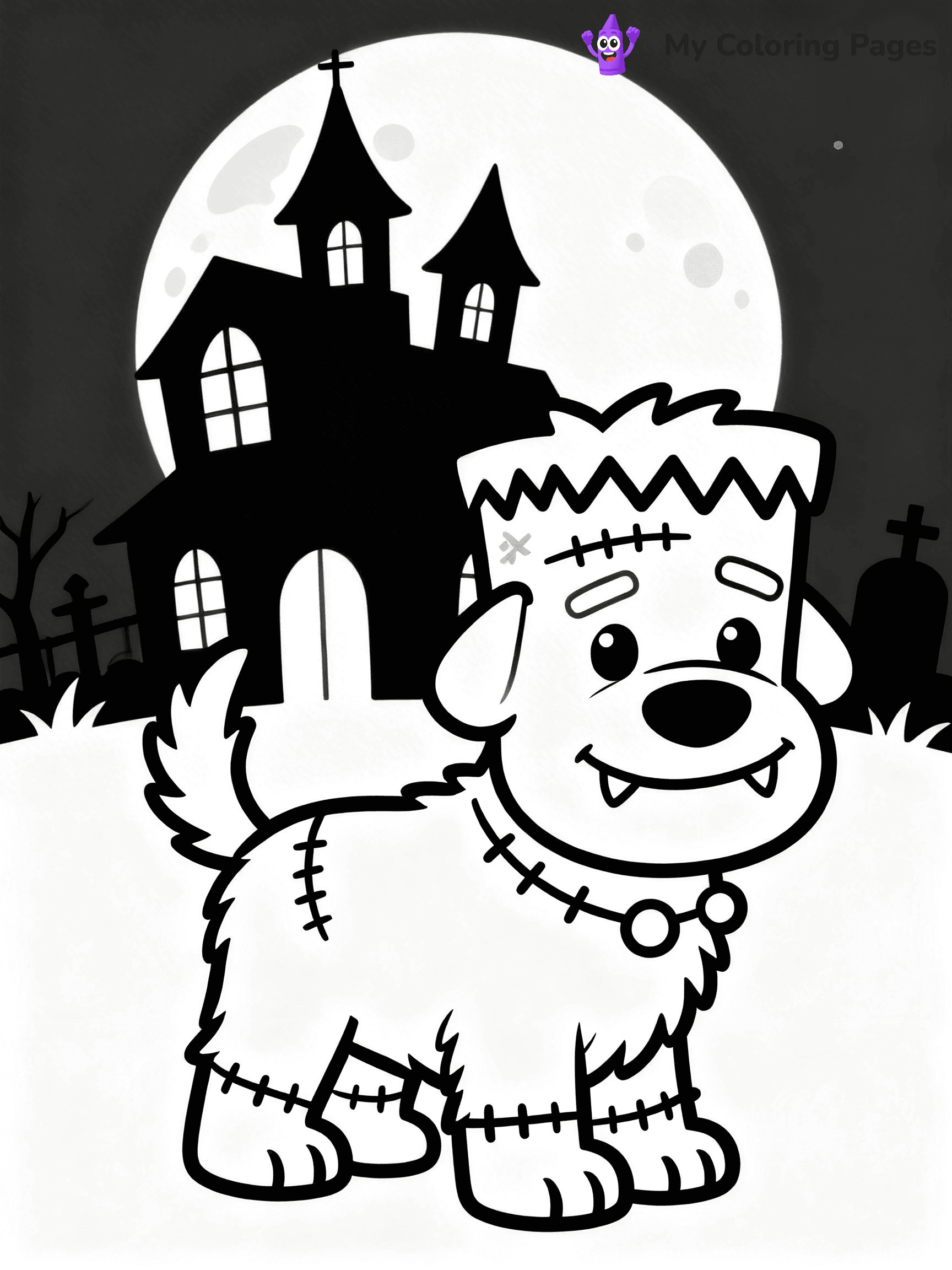 Dog Halloween Coloring Pages - 16