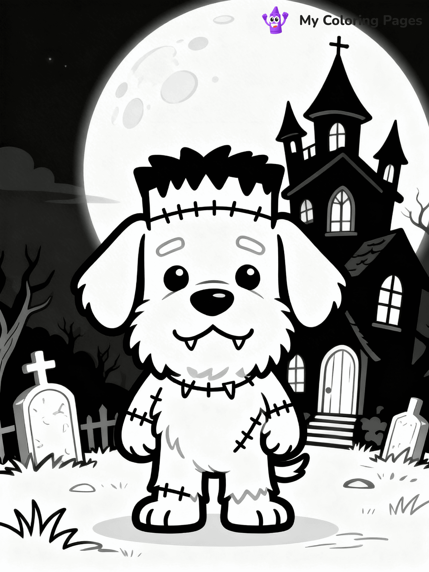 Dog Halloween Coloring Pages - 14