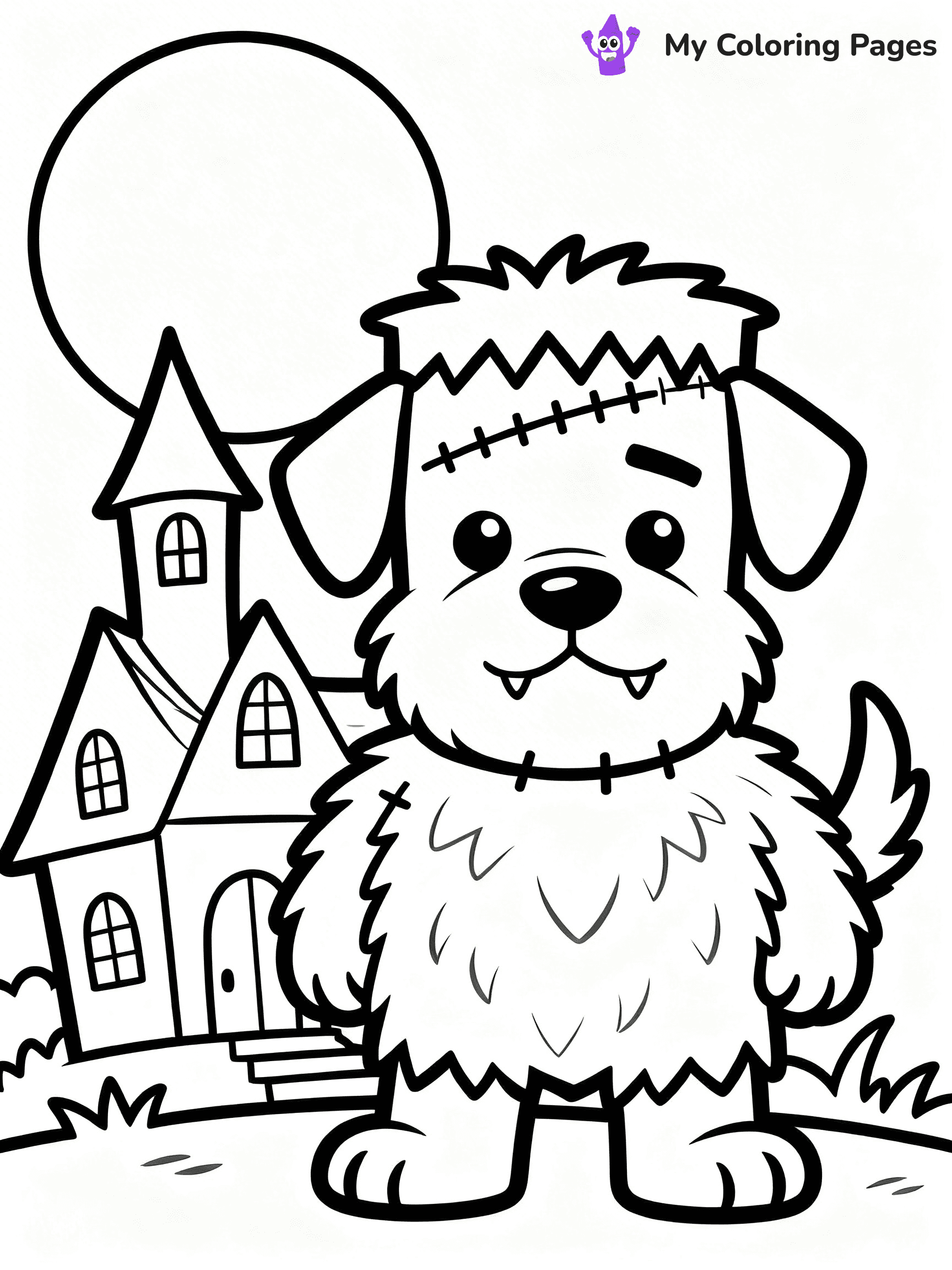 Dog Halloween Coloring Pages - 13