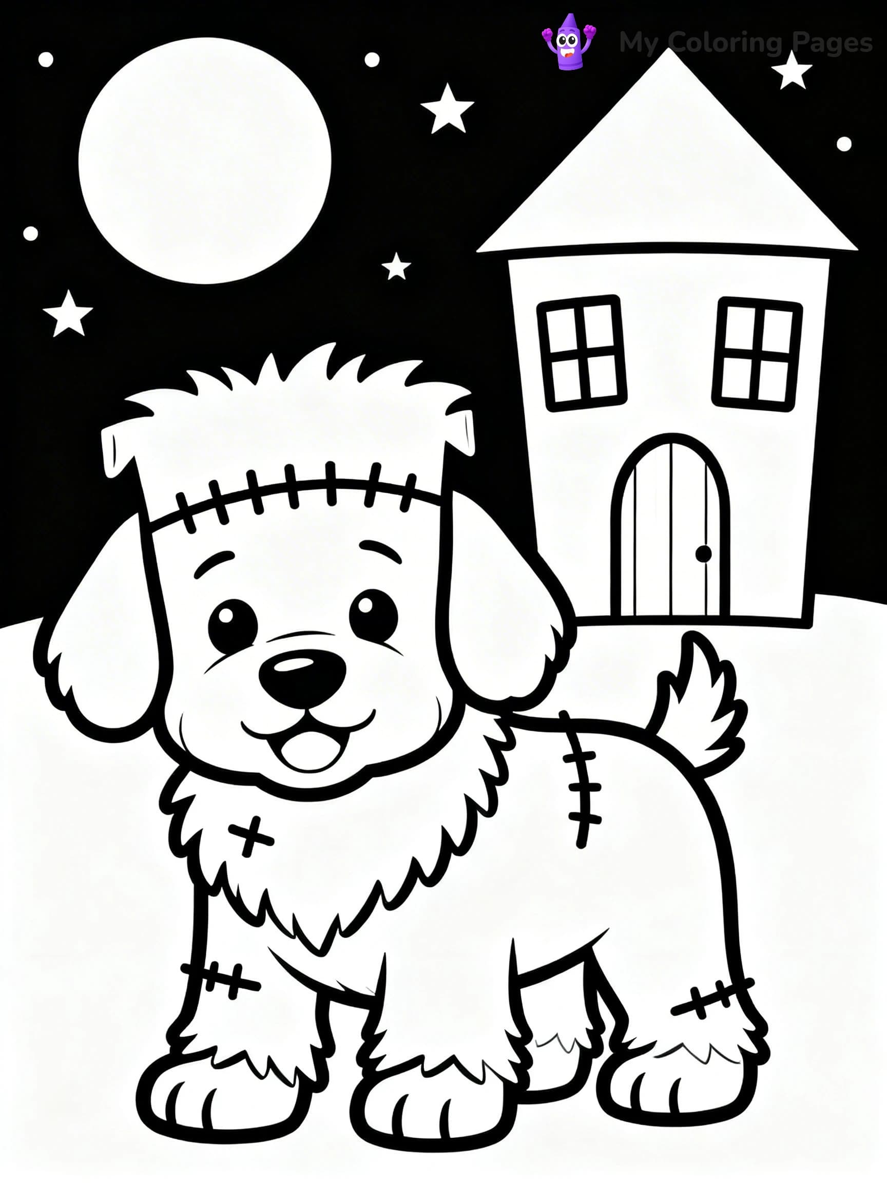 Dog Halloween Coloring Pages - 12