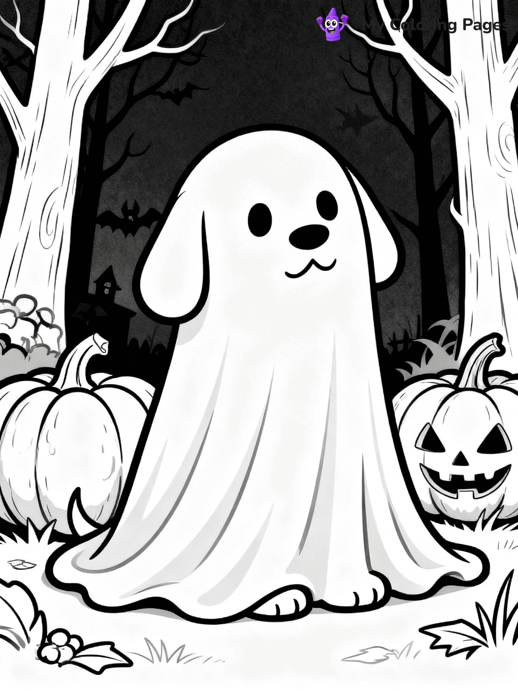 Dog Halloween Coloring Pages - 9