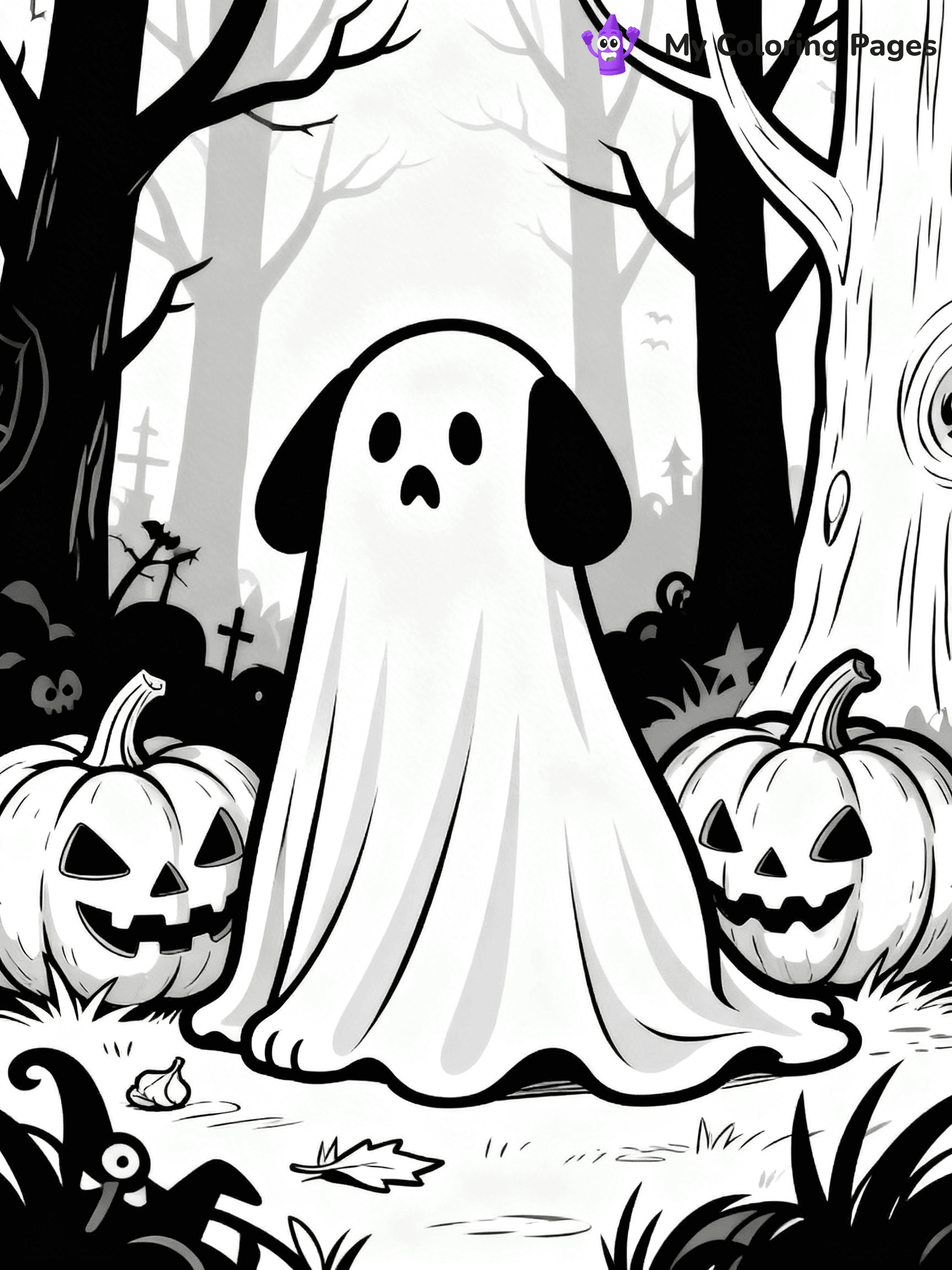 Dog Halloween Coloring Pages - 8