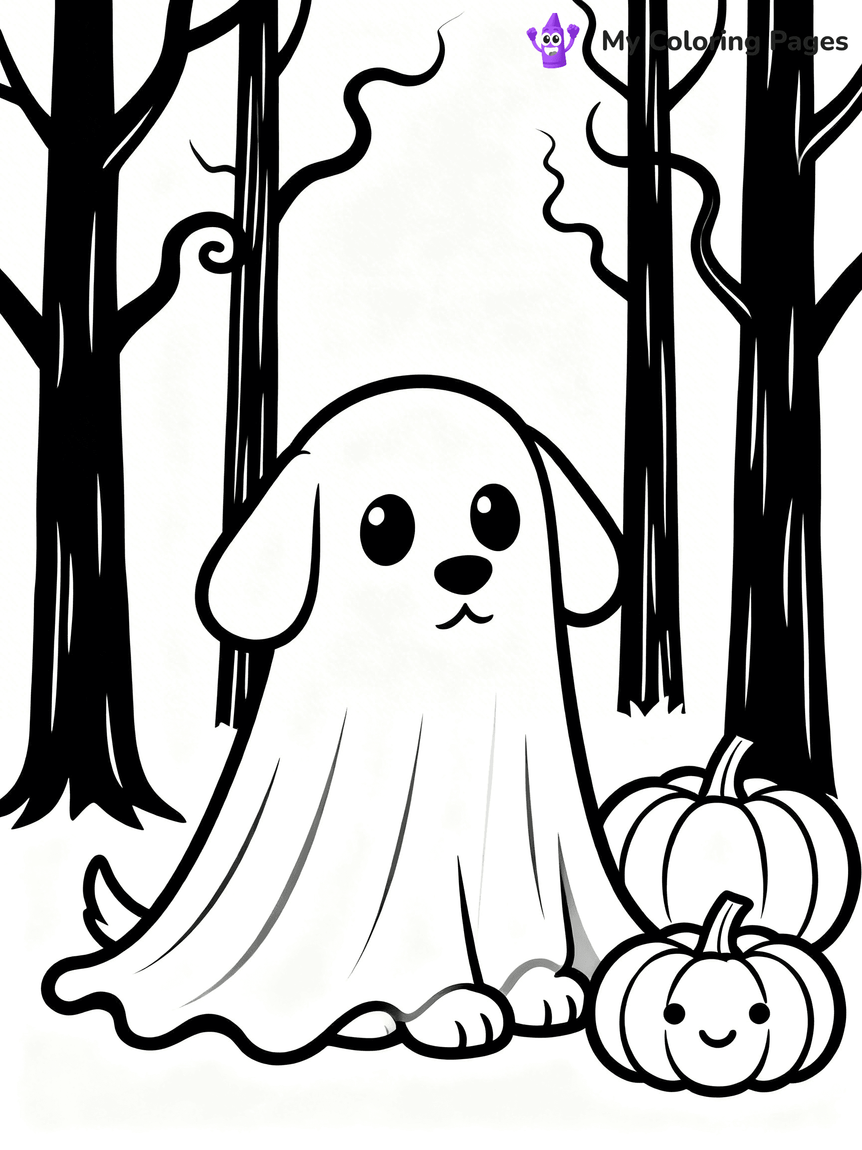 Dog Halloween Coloring Pages - 7