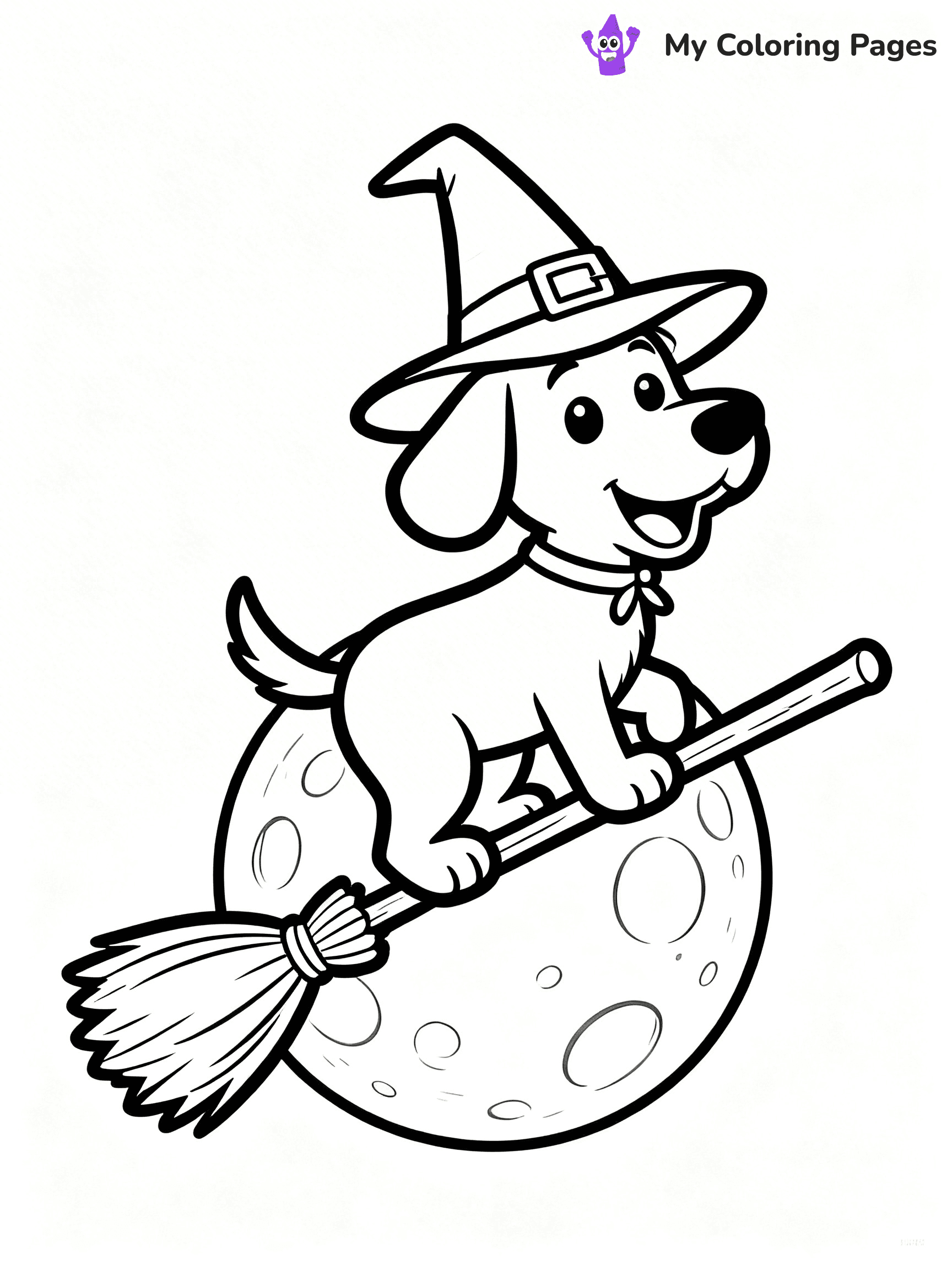 Dog Halloween Coloring Pages - 1