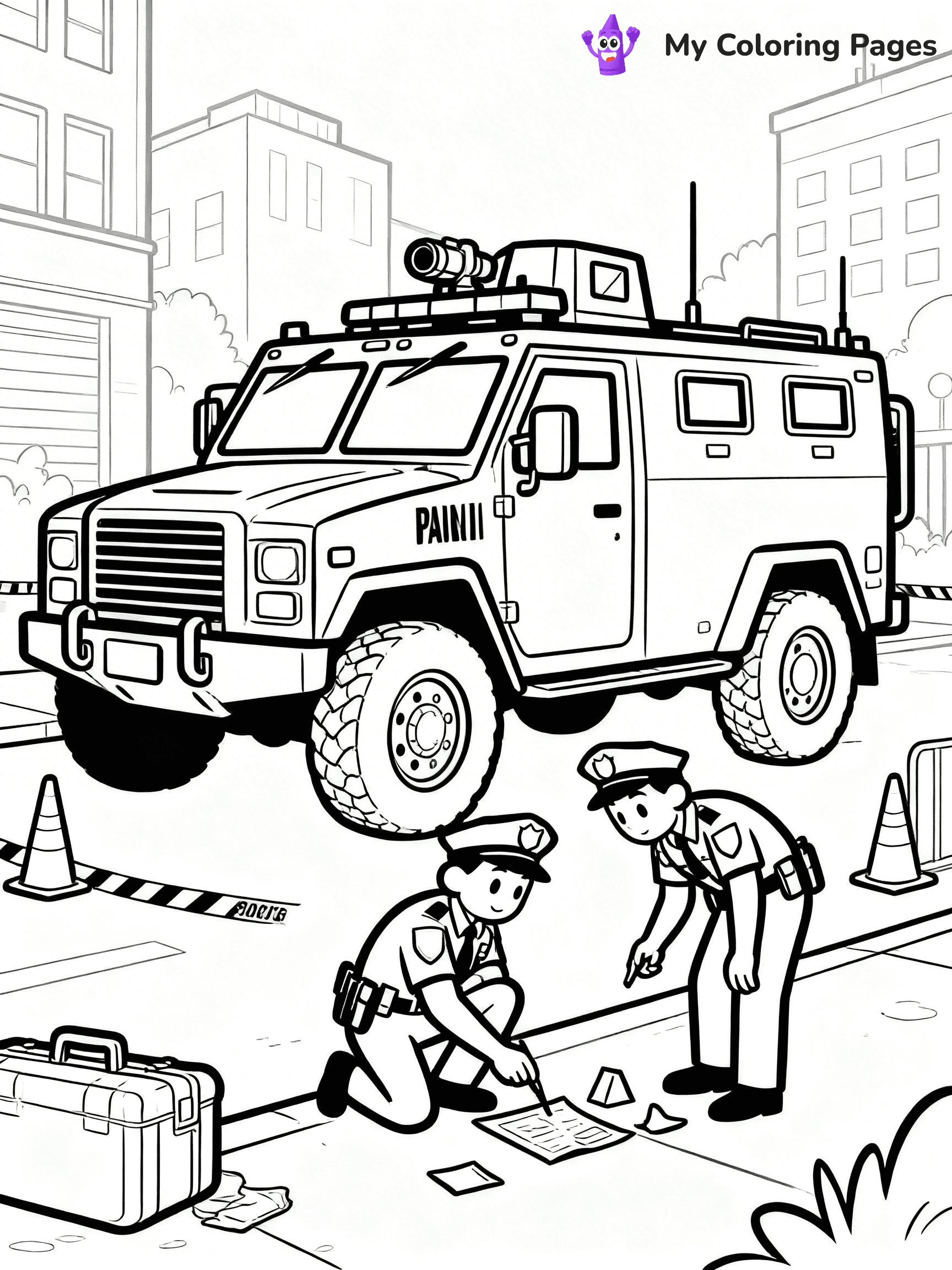 SWAT Truck Coloring Pages - 24