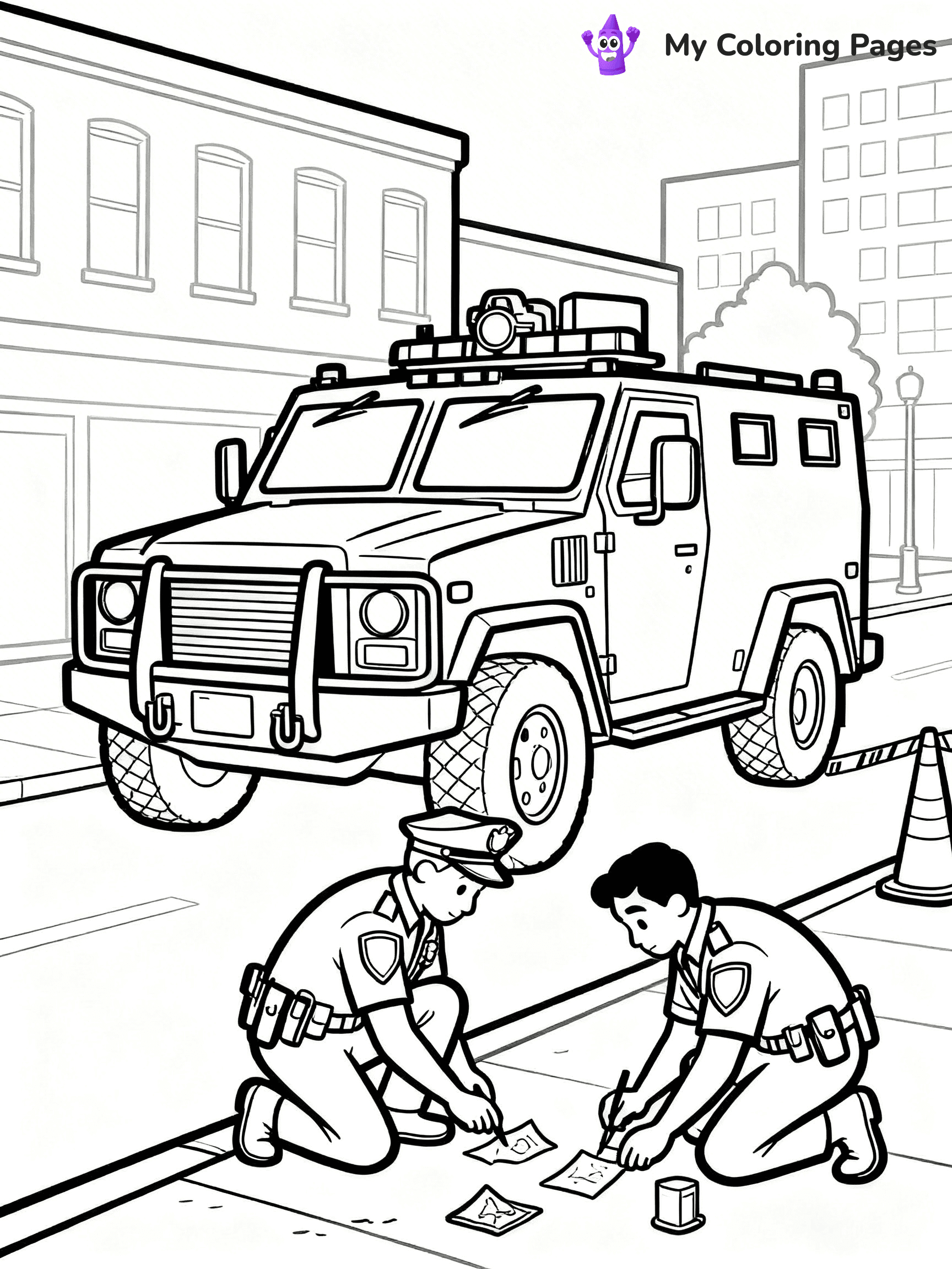 SWAT Truck Coloring Pages - 23