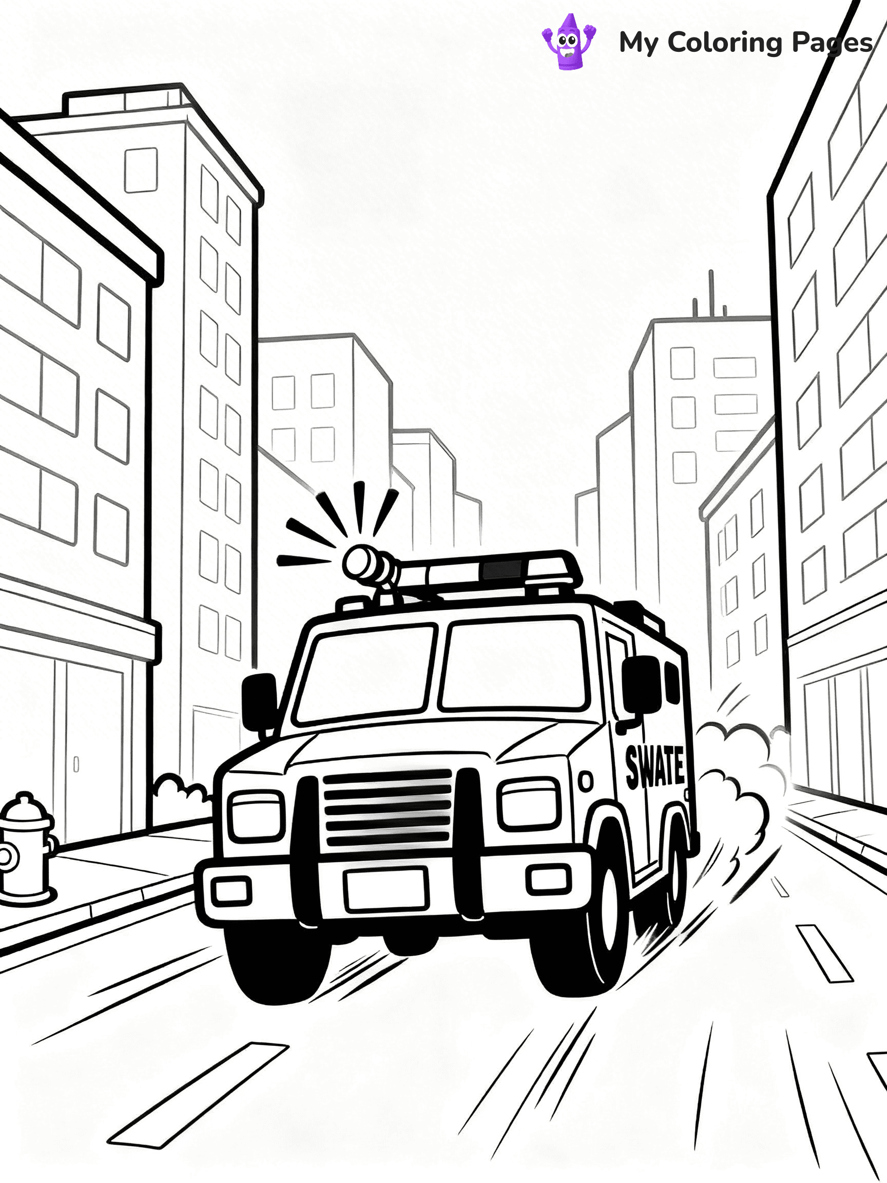 SWAT Truck Coloring Pages - 22
