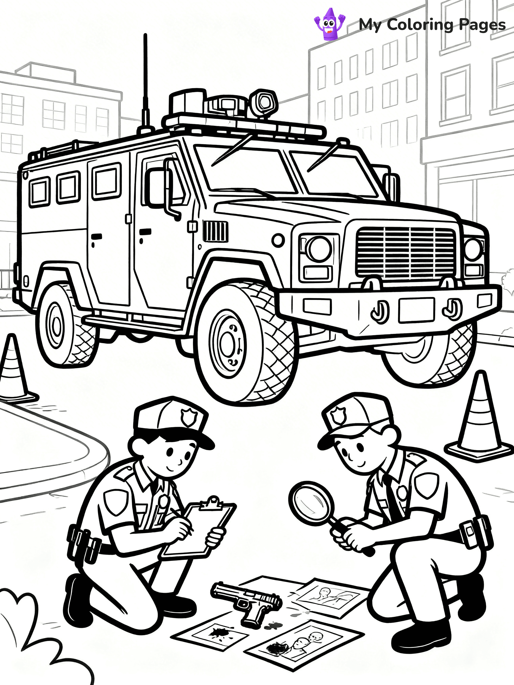 SWAT Truck Coloring Pages - 21