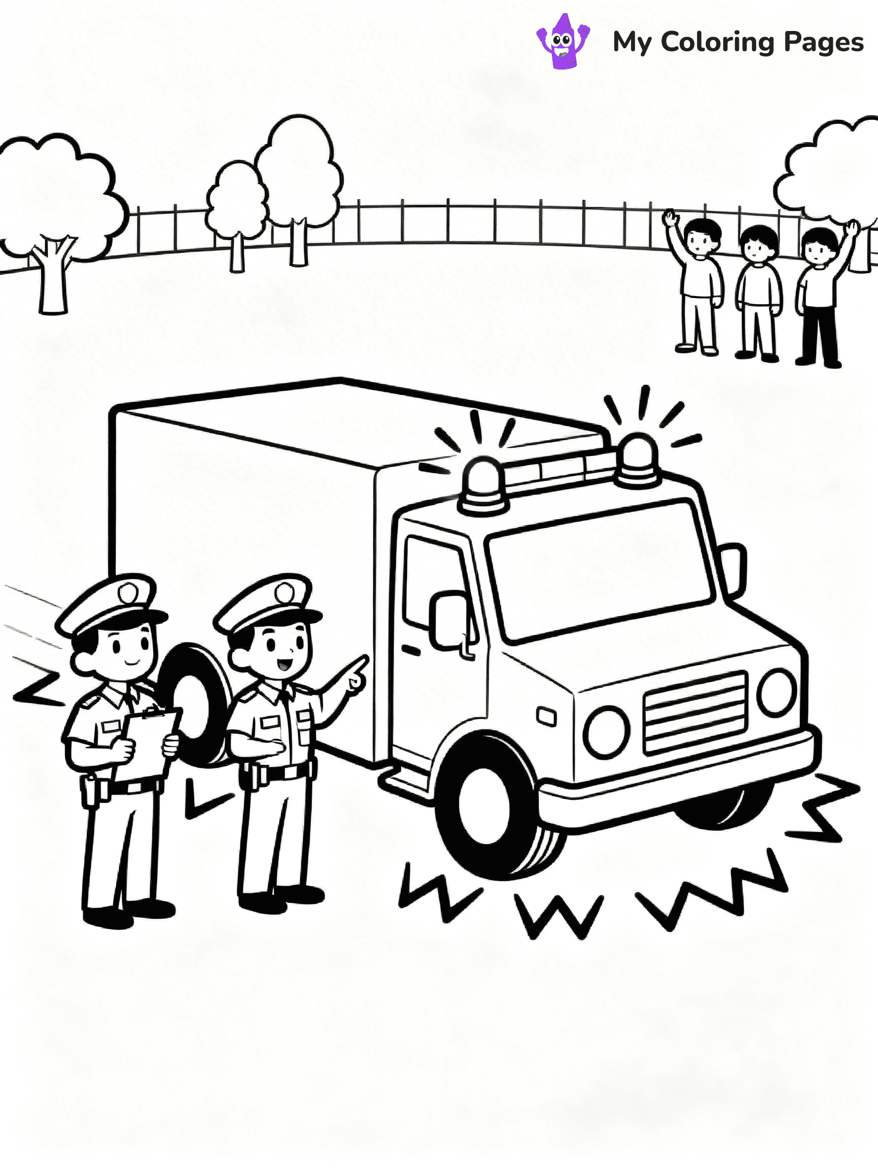 SWAT Truck Coloring Pages - 6