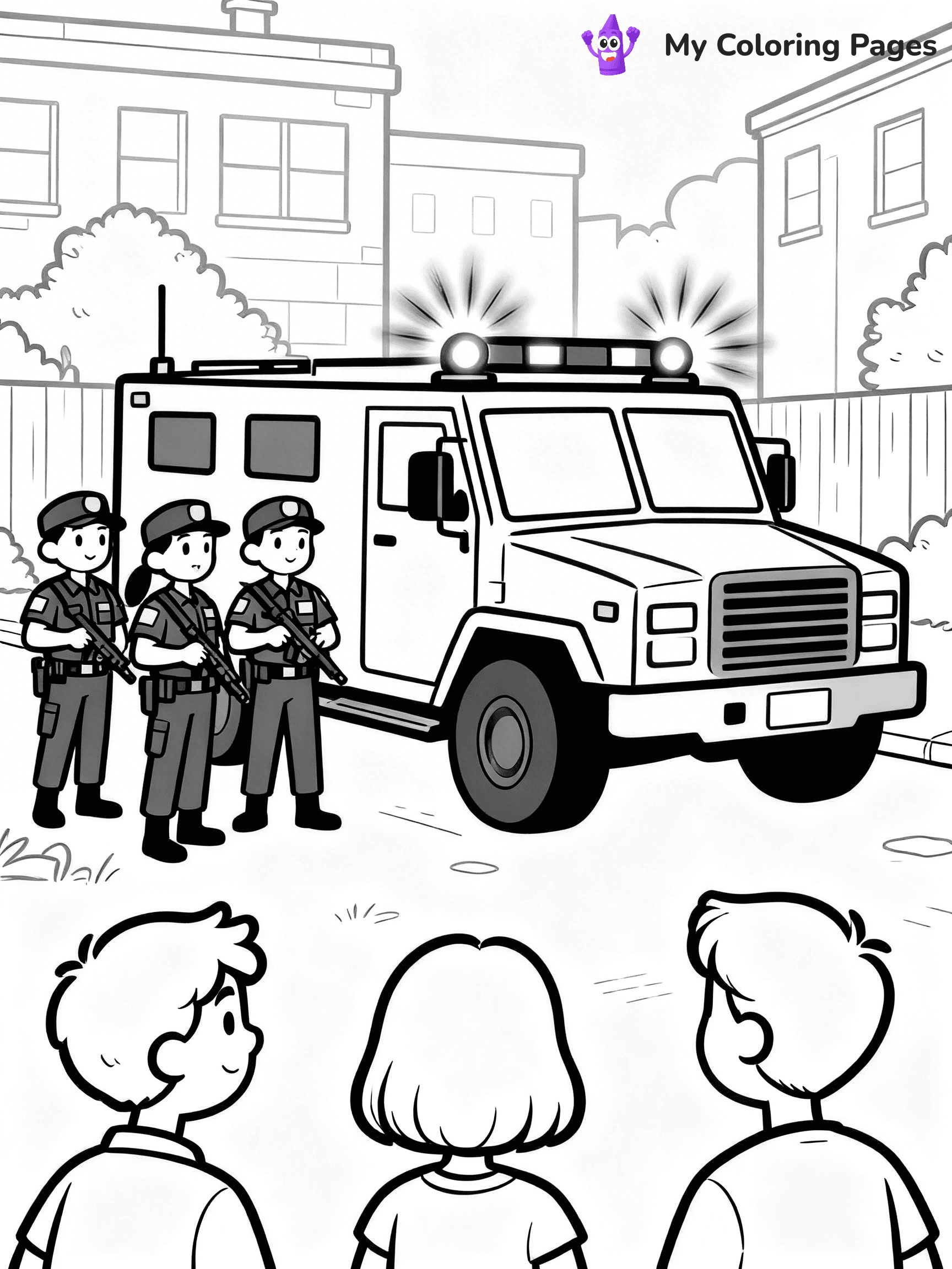 SWAT Truck Coloring Pages - 5