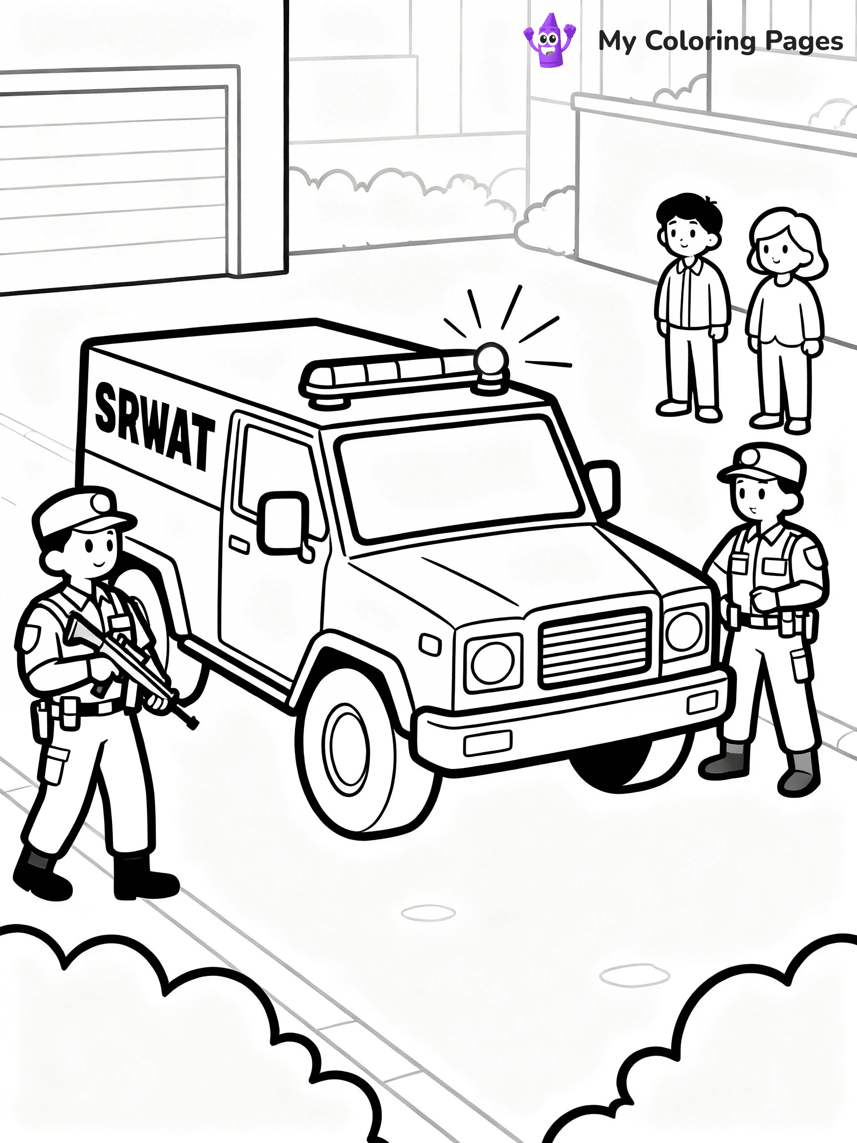 SWAT Truck Coloring Pages - 4