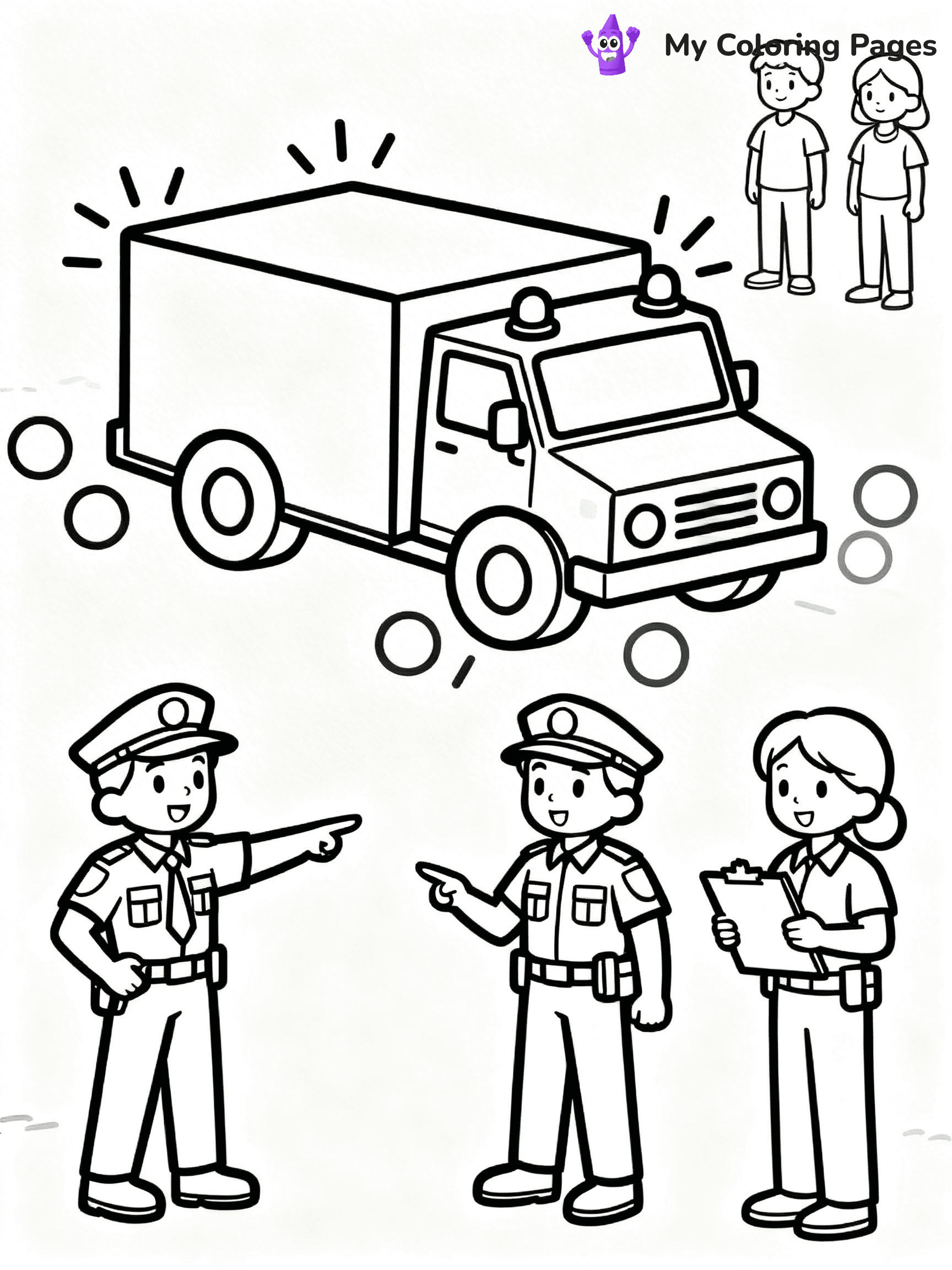 SWAT Truck Coloring Pages - 3