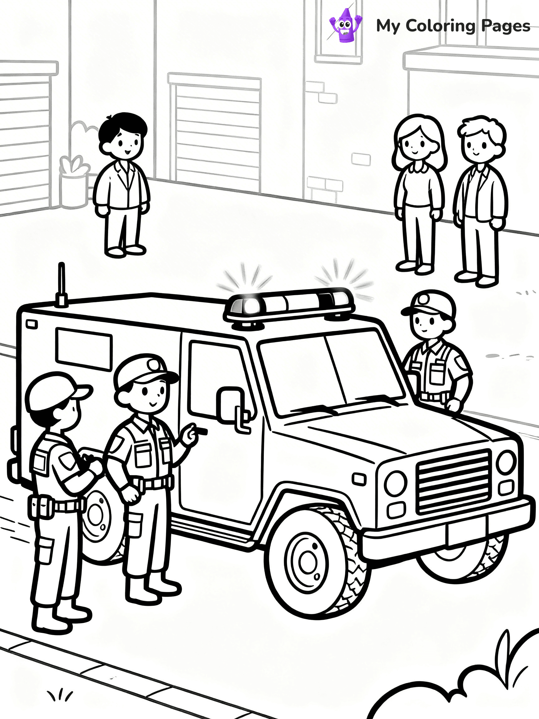 SWAT Truck Coloring Pages - 1