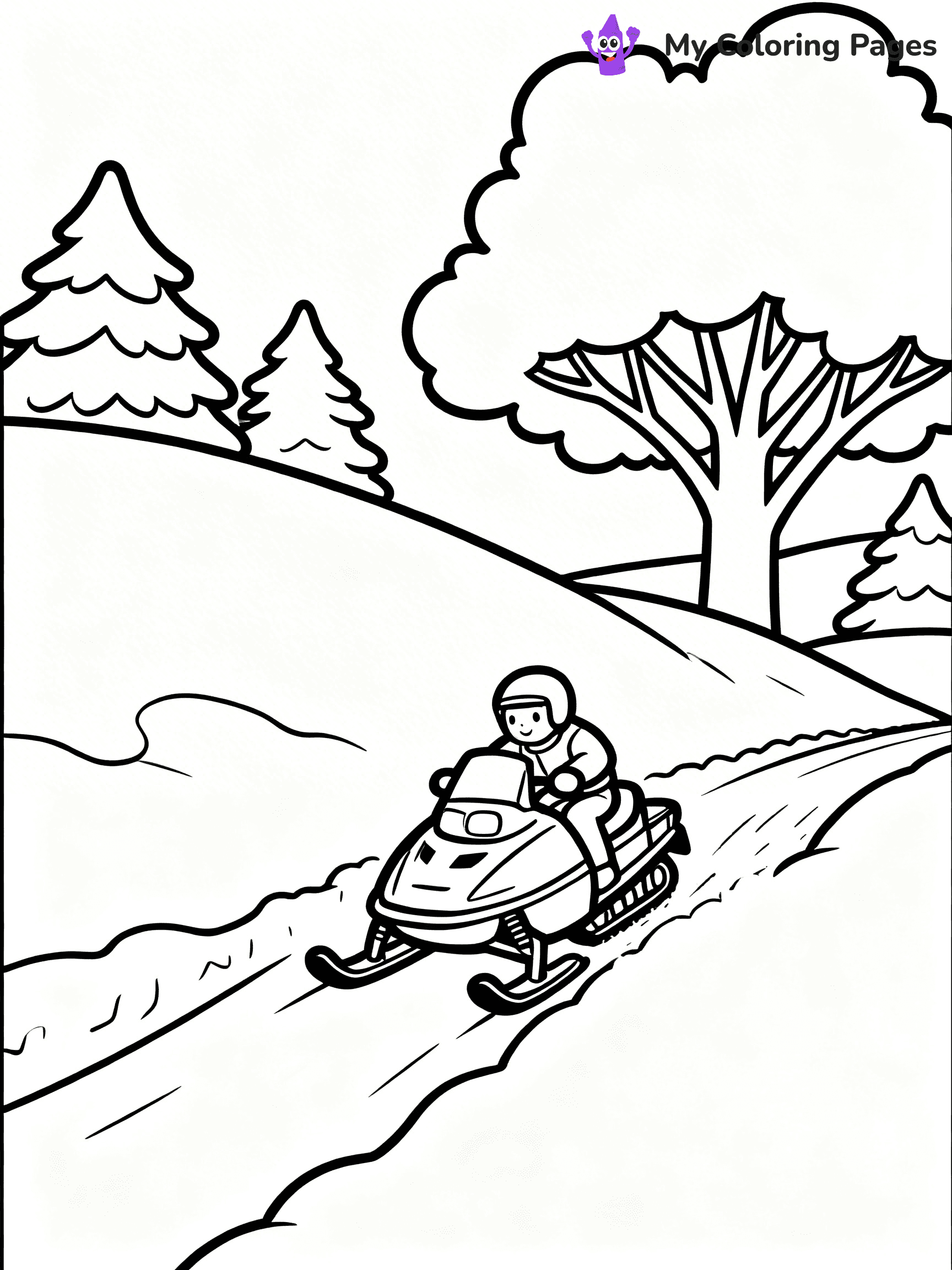 Snowmobile Coloring Pages - 31