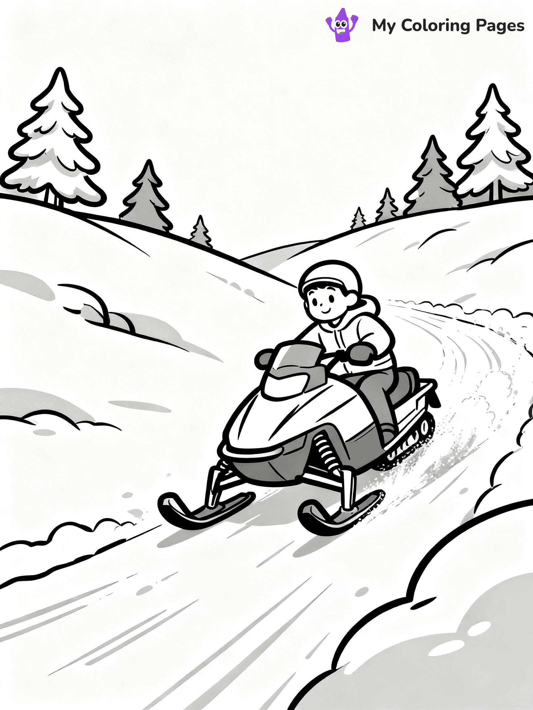 Snowmobile Coloring Pages - 30