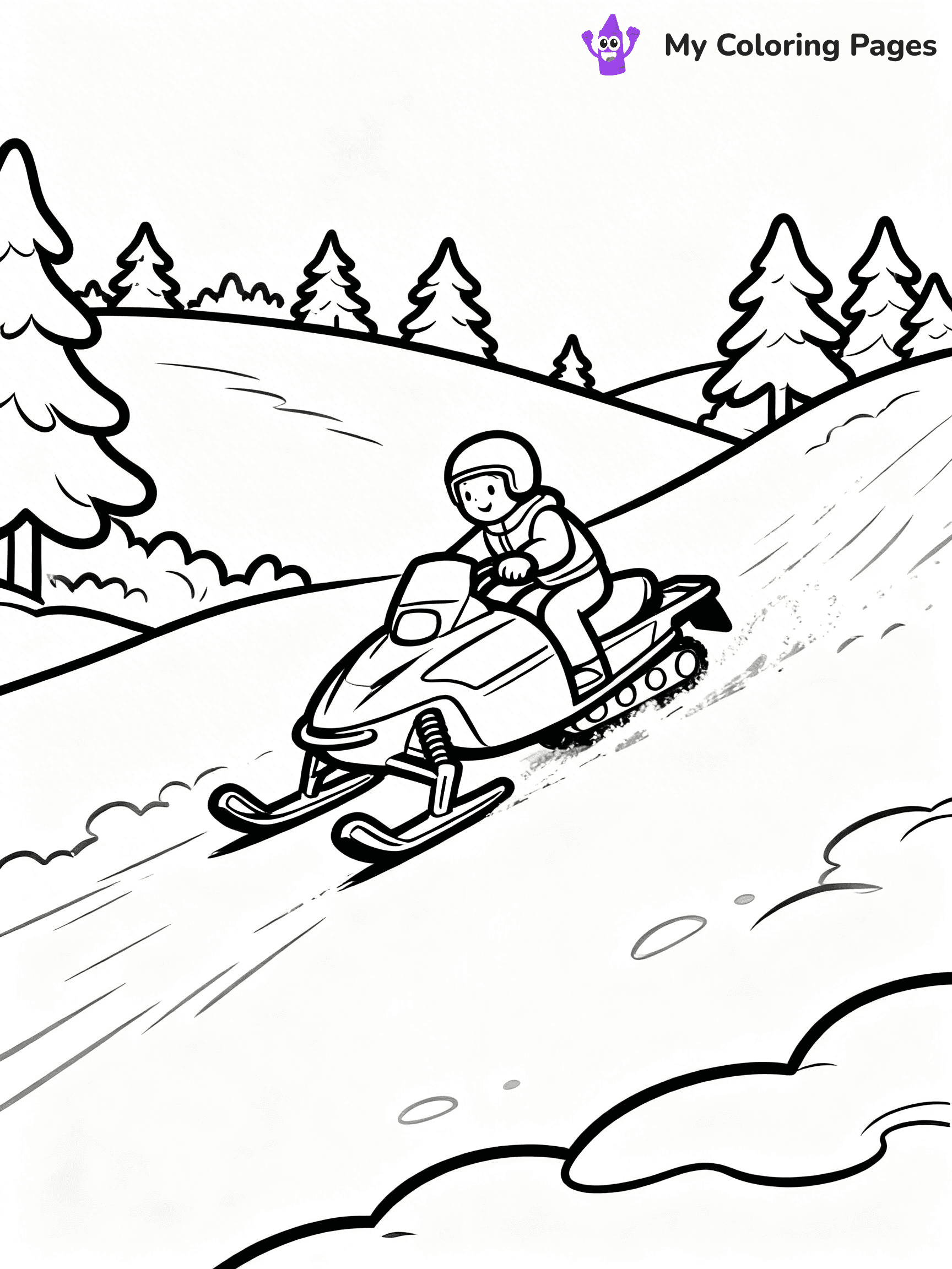 Snowmobile Coloring Pages - 29