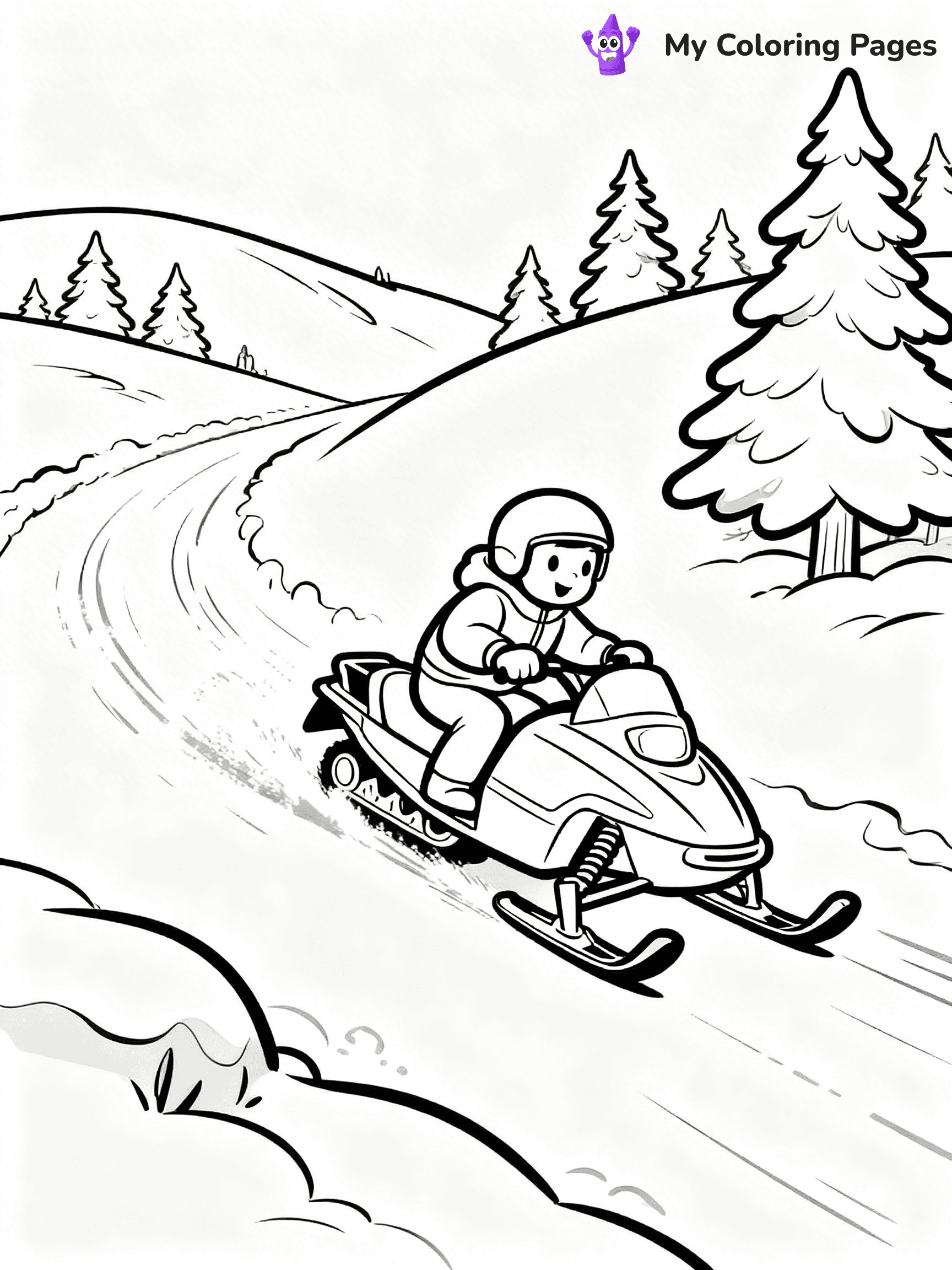 Snowmobile Coloring Pages - 28