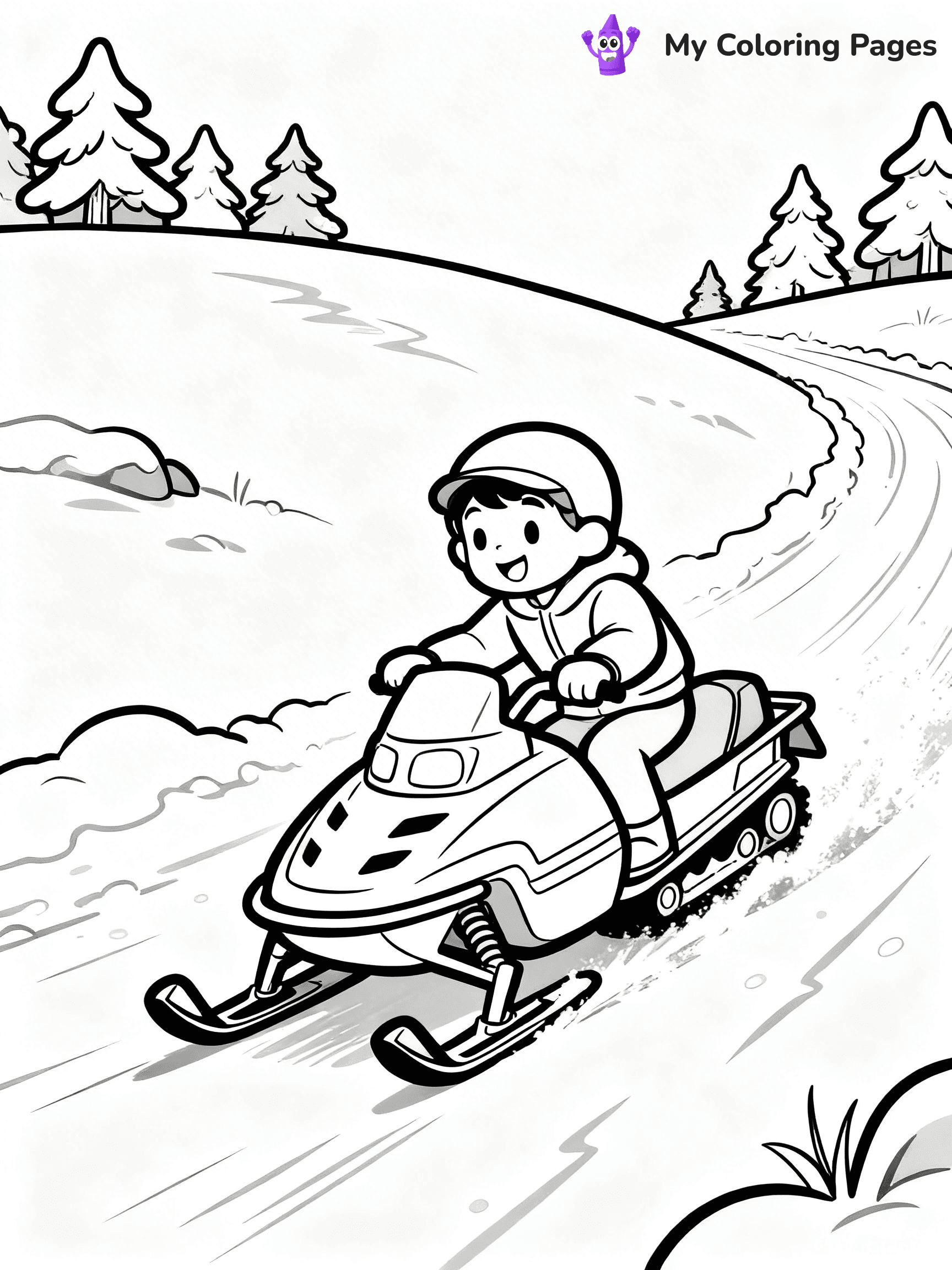 Snowmobile Coloring Pages - 27