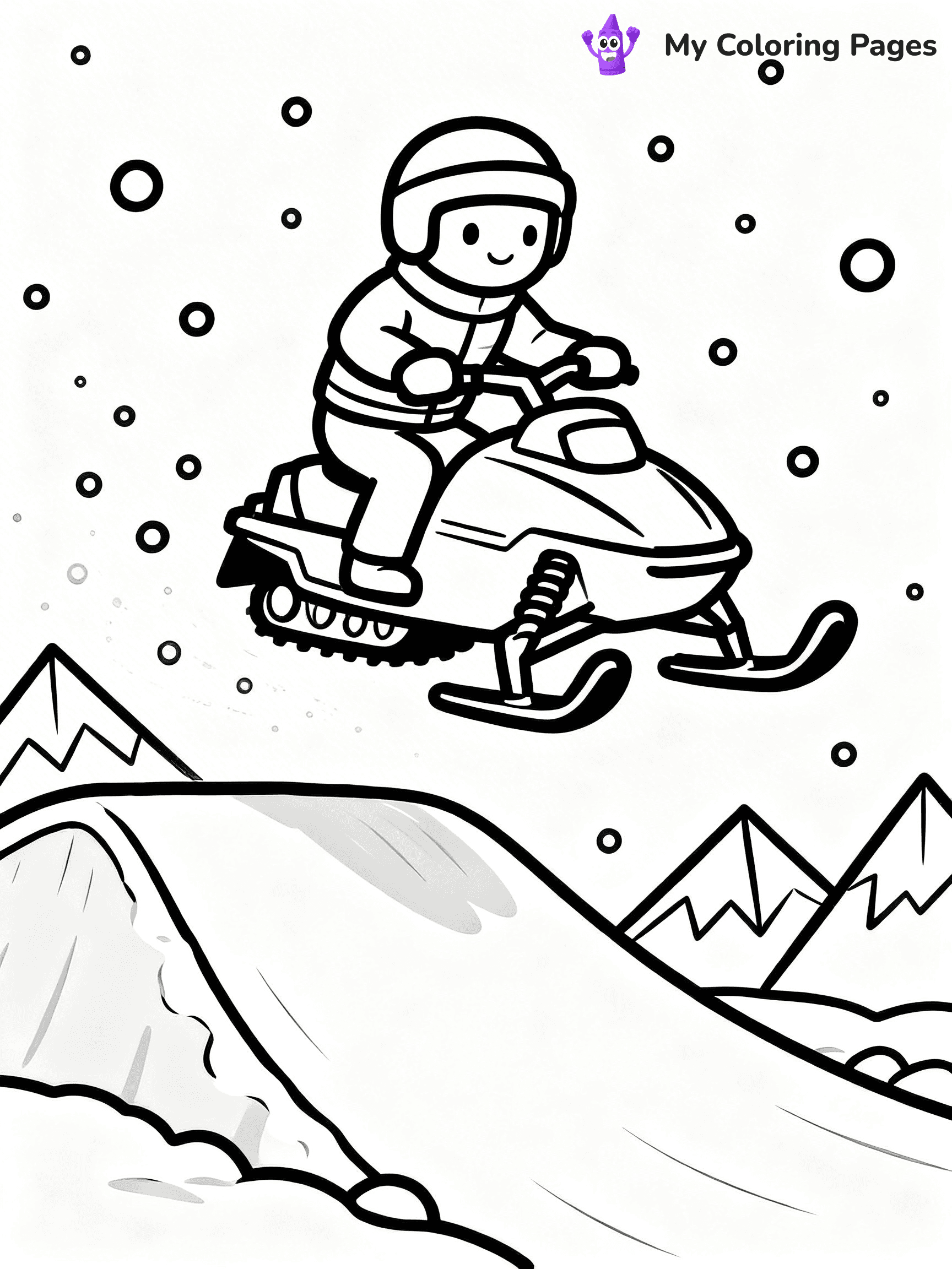 Snowmobile Coloring Pages - 24