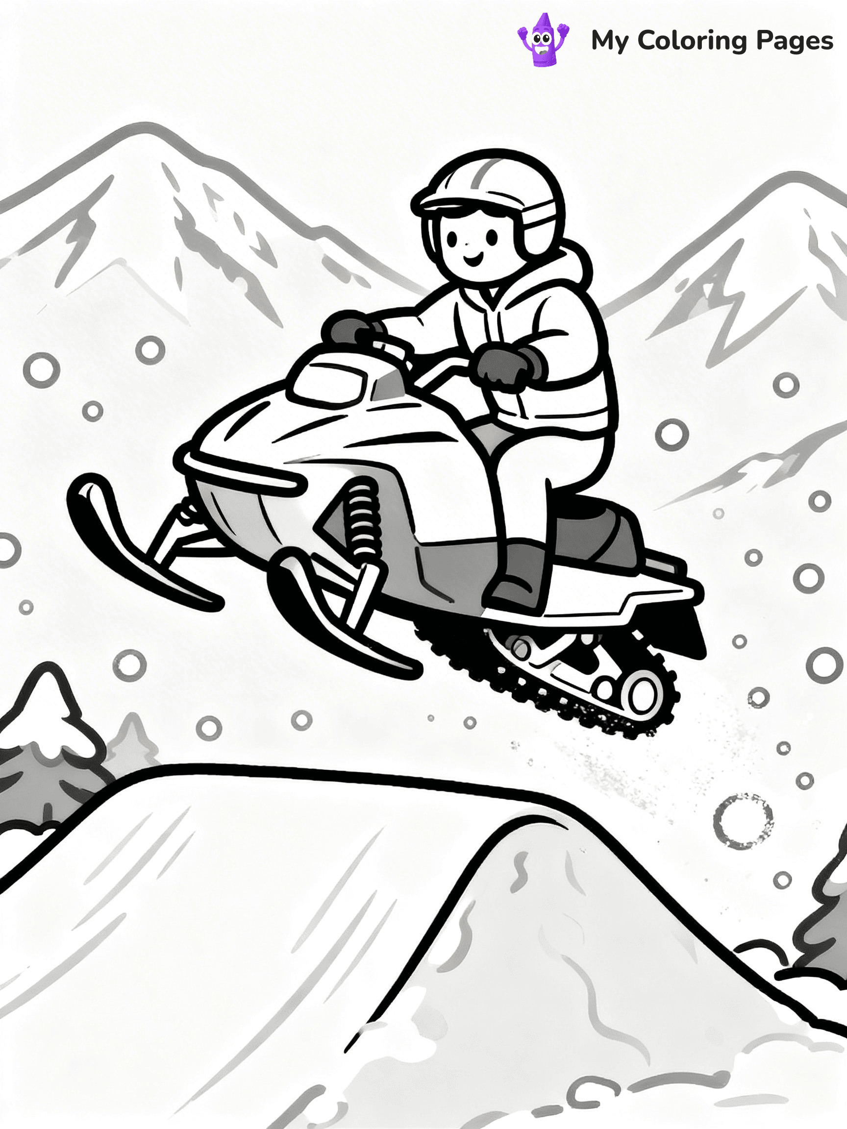 Snowmobile Coloring Pages - 22