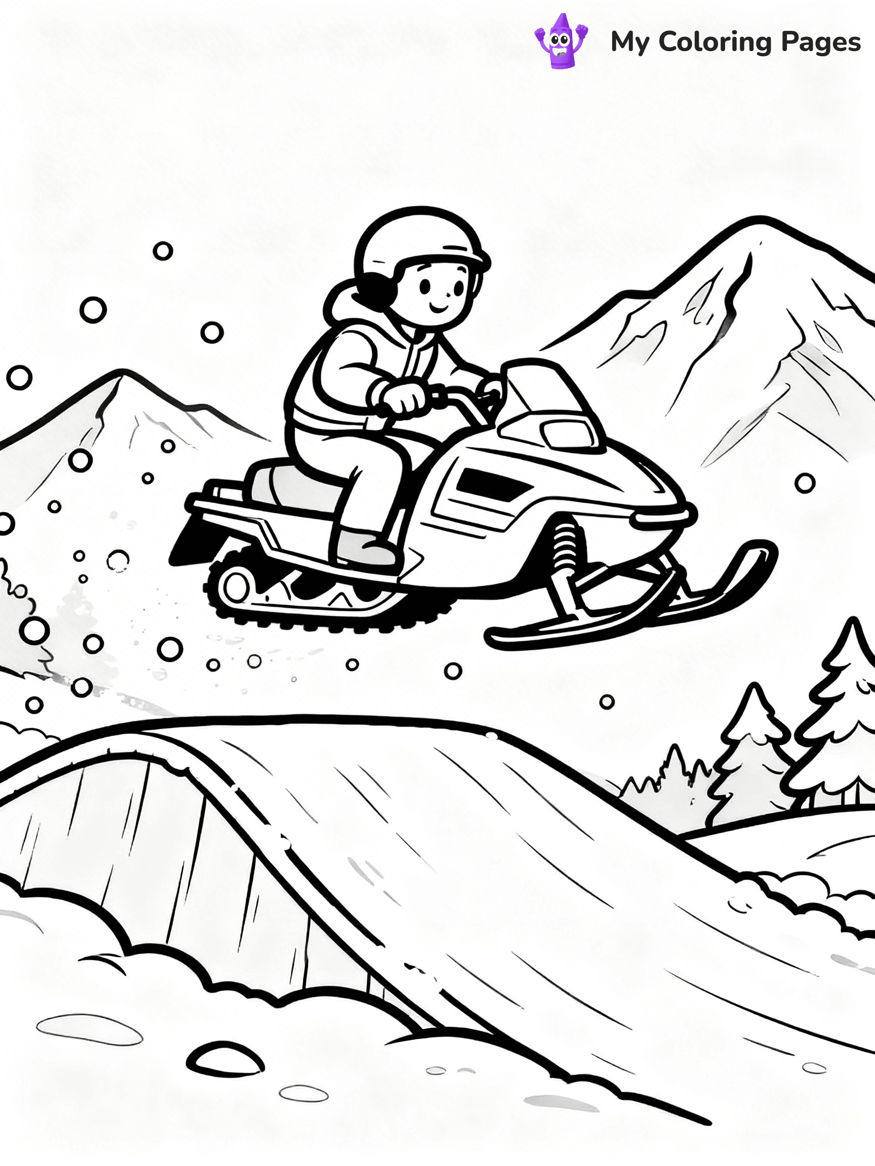 Snowmobile Coloring Pages - 21