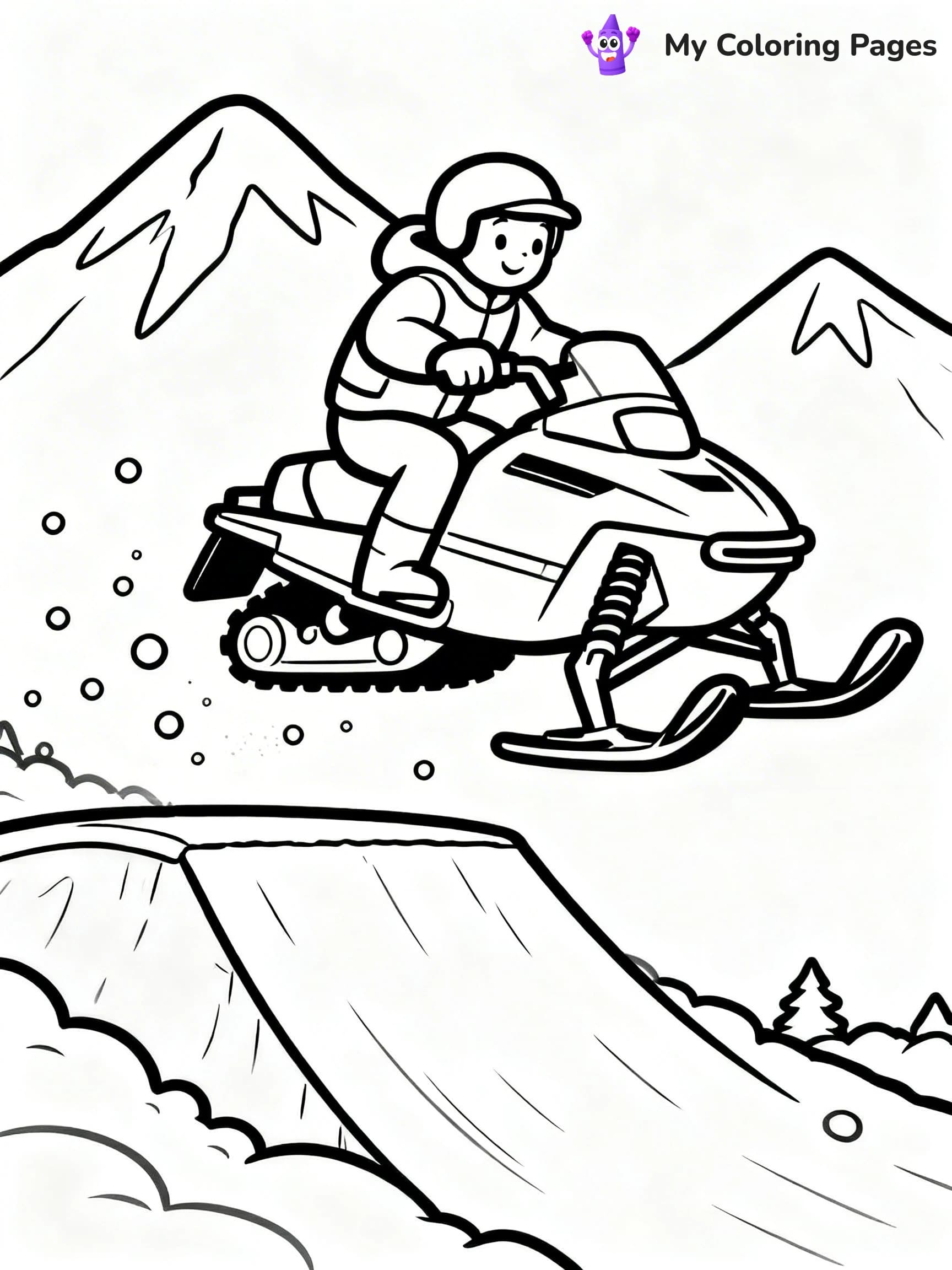 Snowmobile Coloring Pages - 20