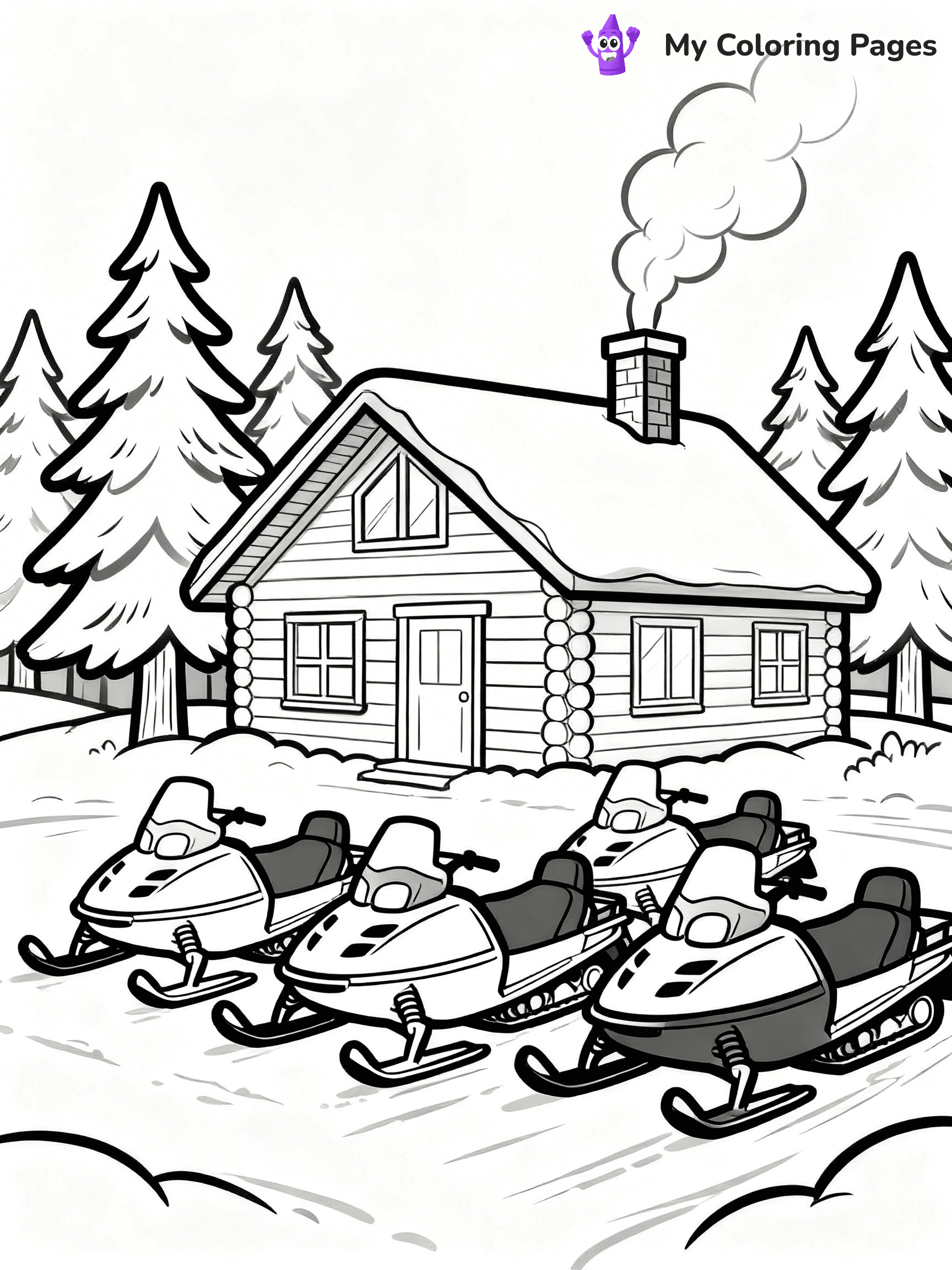 Snowmobile Coloring Pages - 17