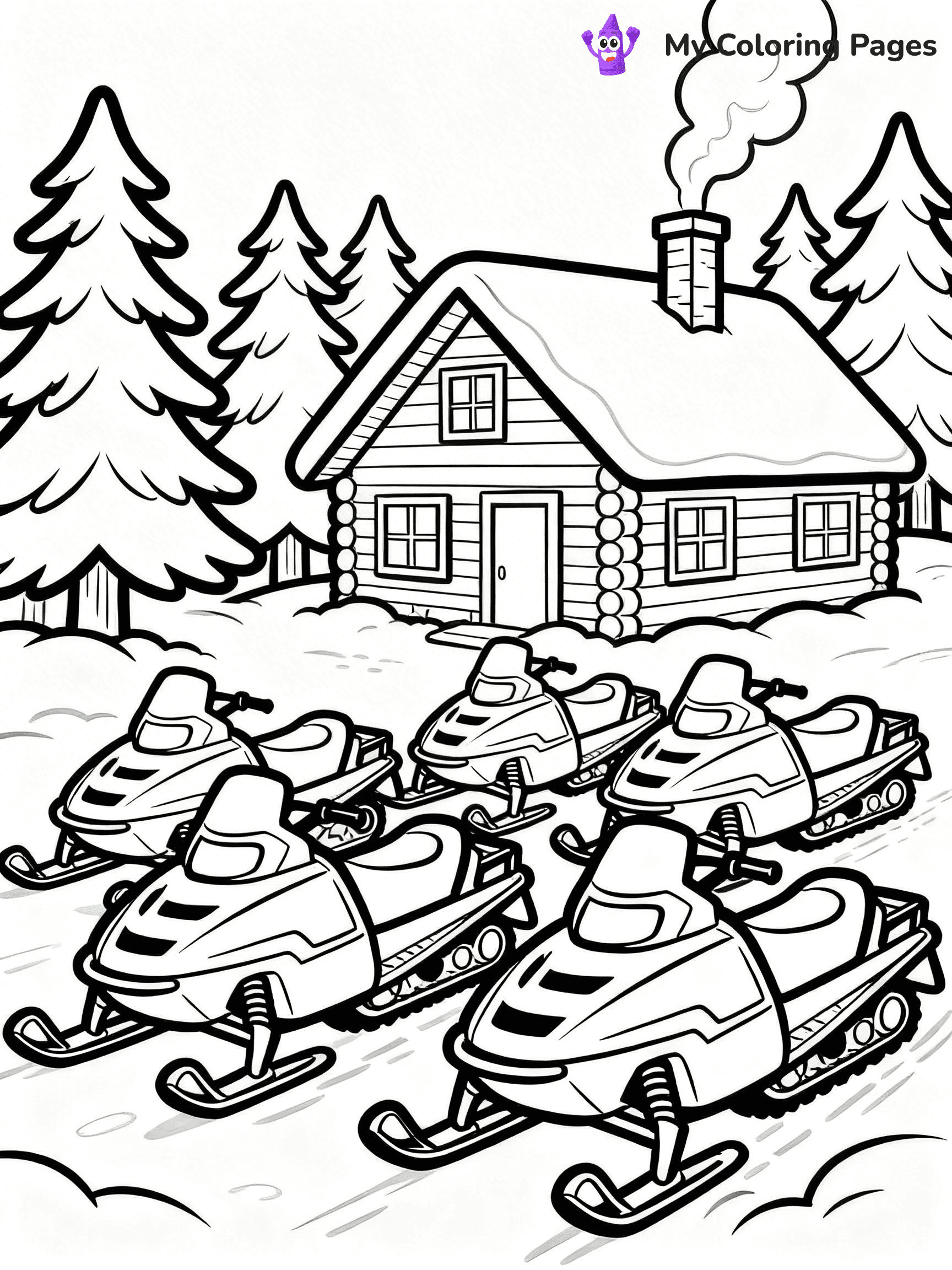 Snowmobile Coloring Pages - 16