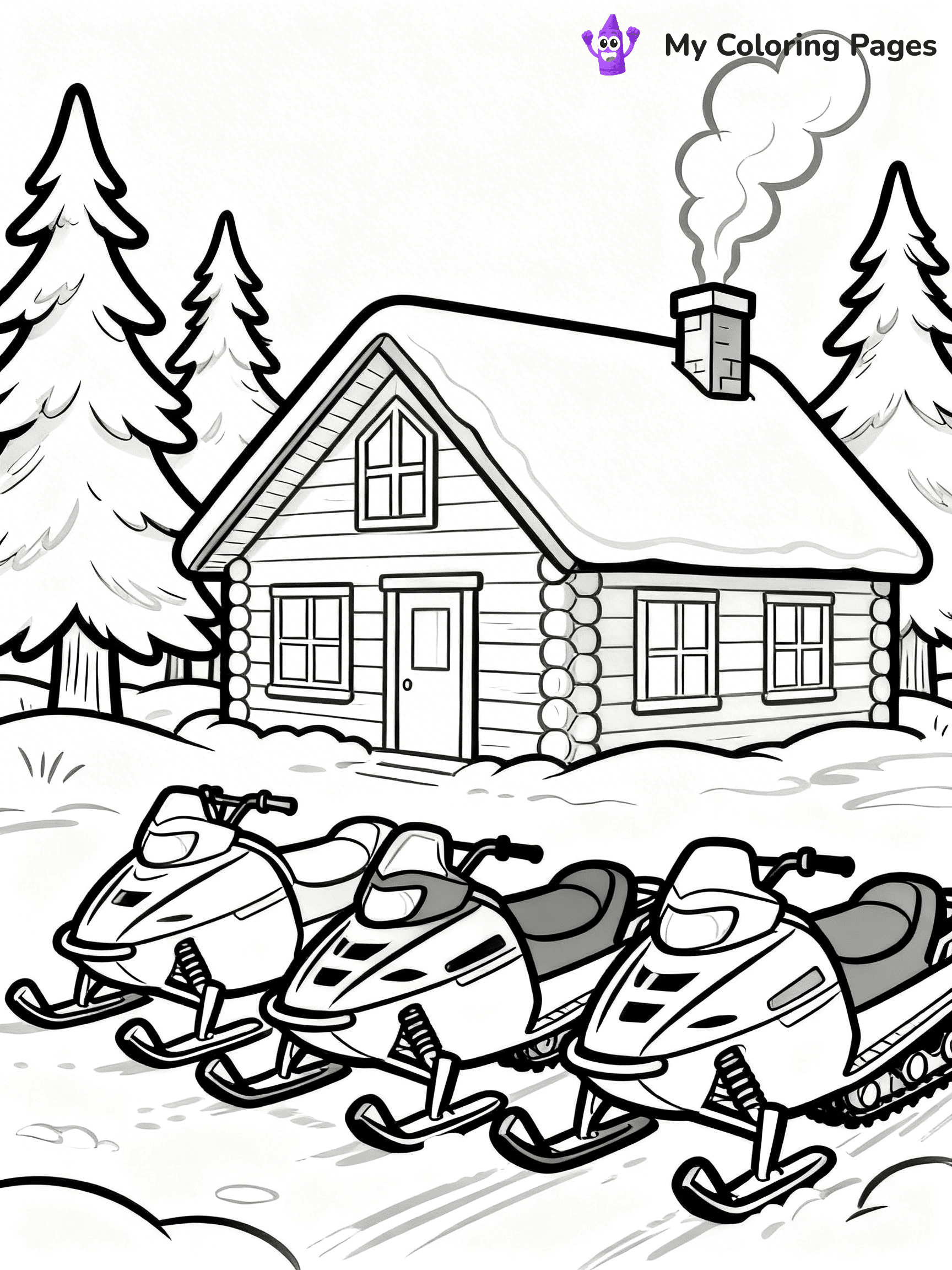 Snowmobile Coloring Pages - 15