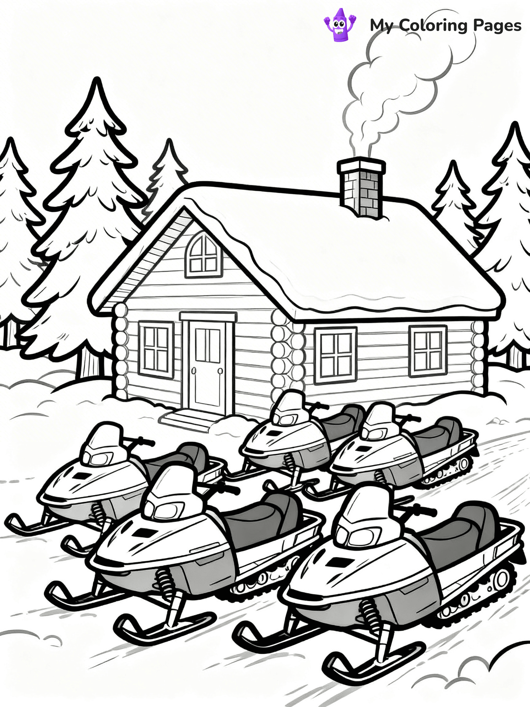 Snowmobile Coloring Pages - 14