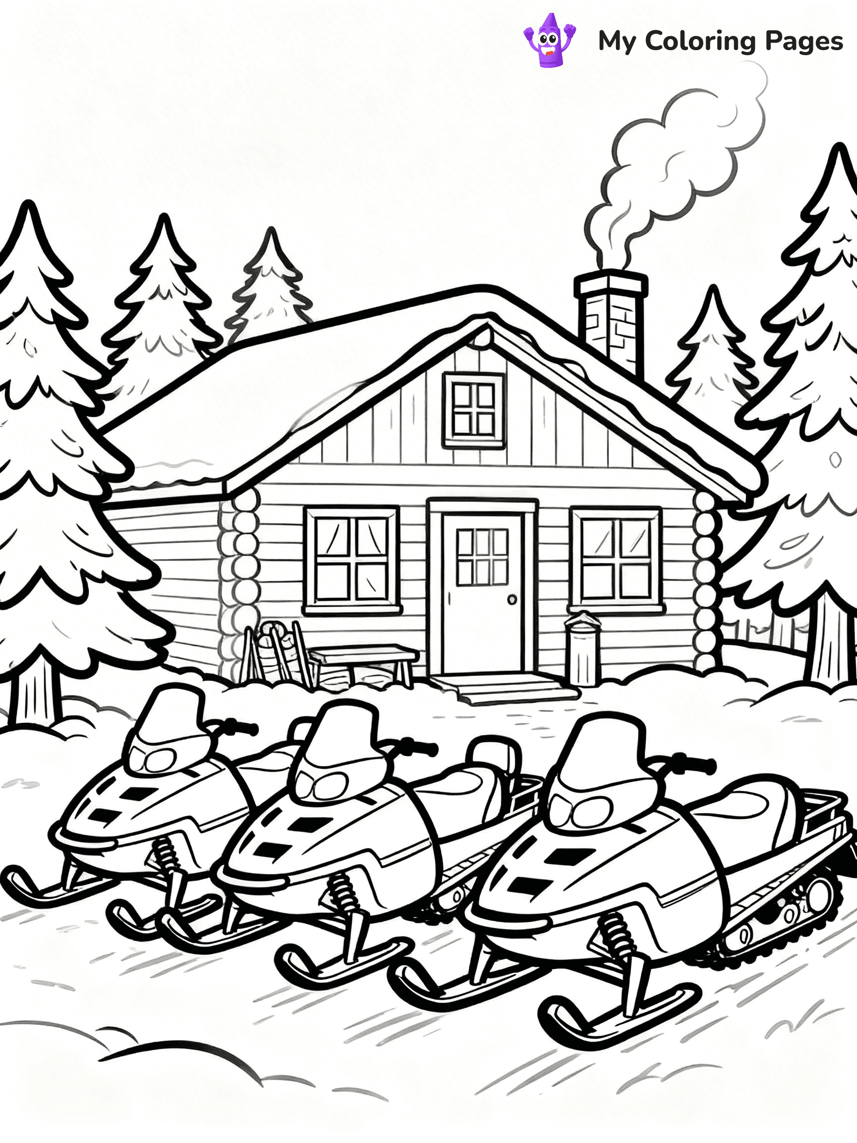 Snowmobile Coloring Pages - 13