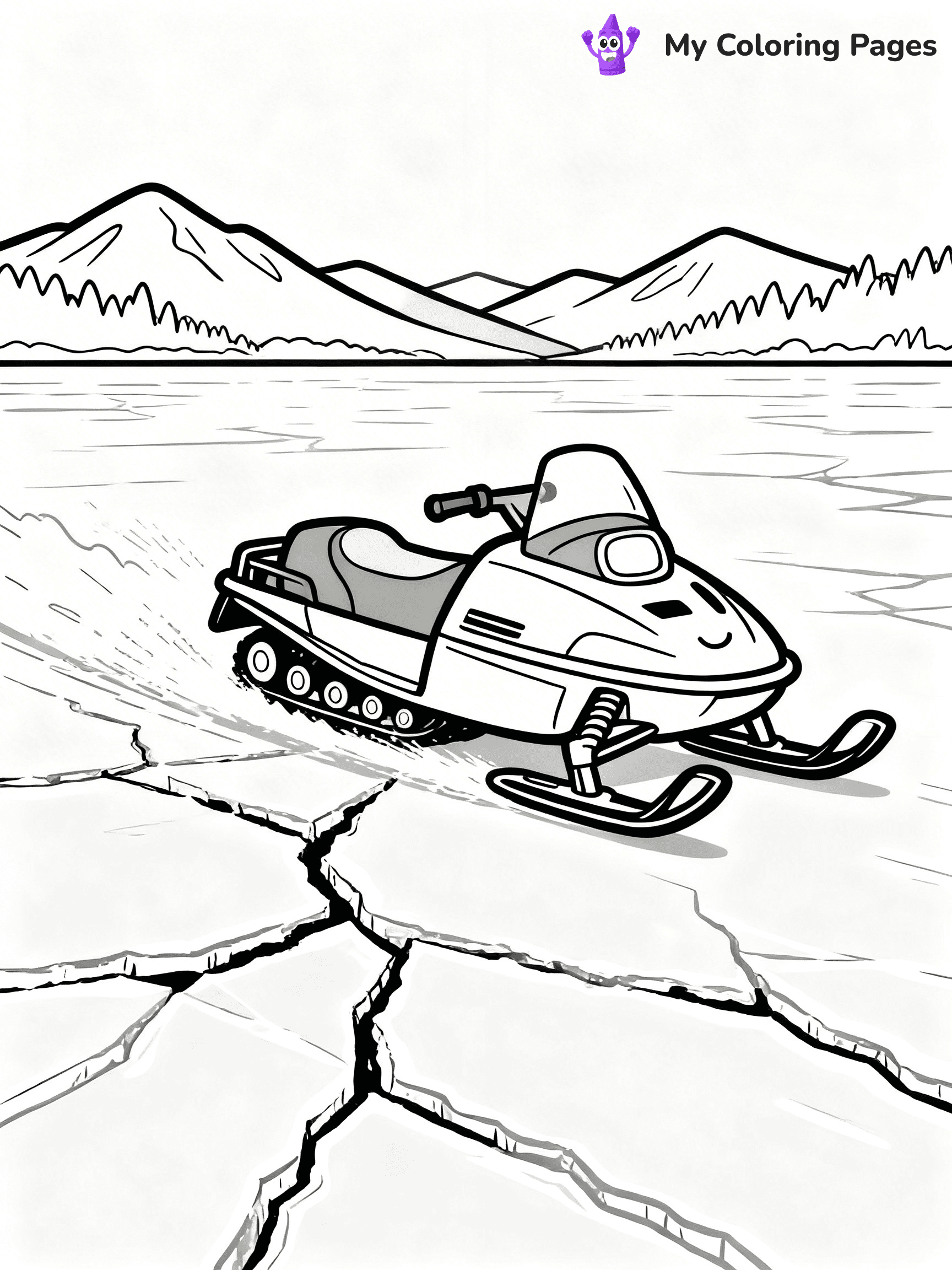 Snowmobile Coloring Pages - 12