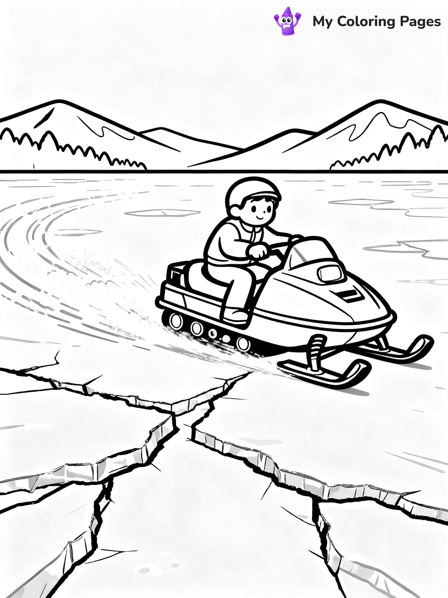 Snowmobile Coloring Pages - 11