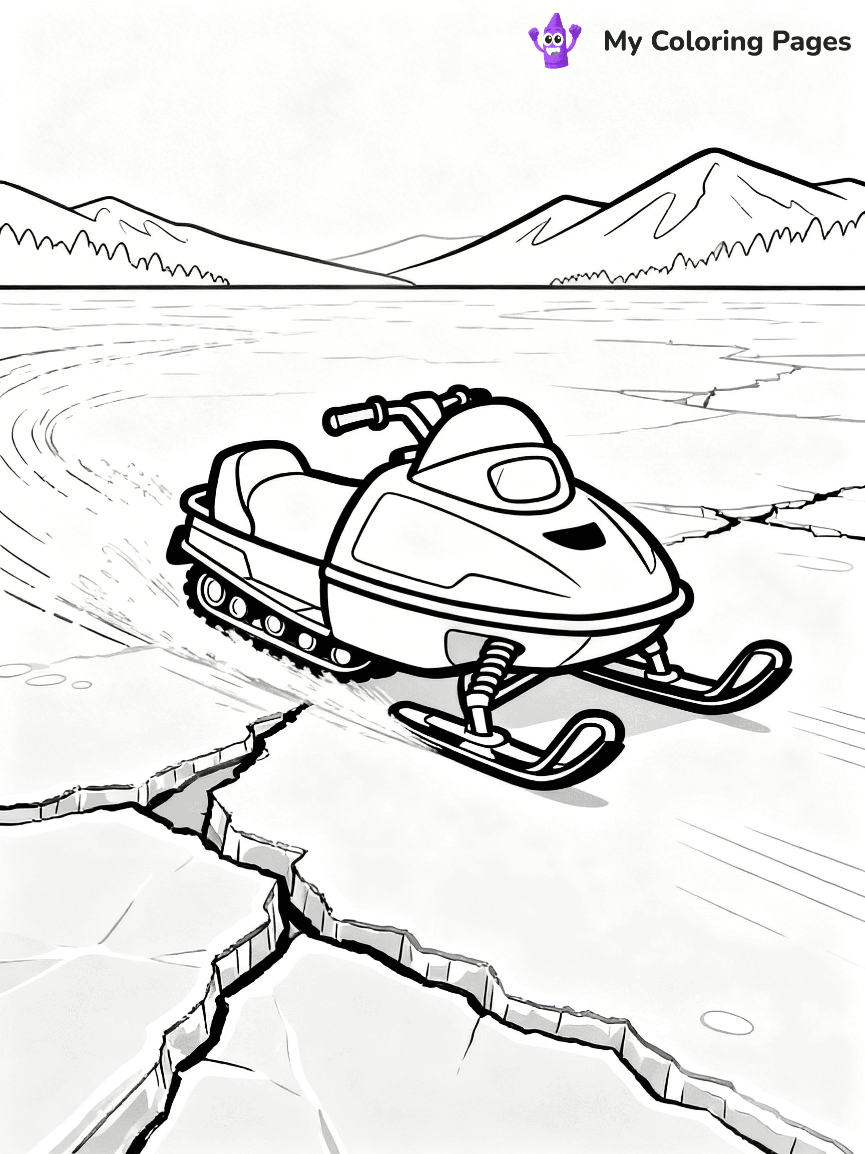 Snowmobile Coloring Pages - 10