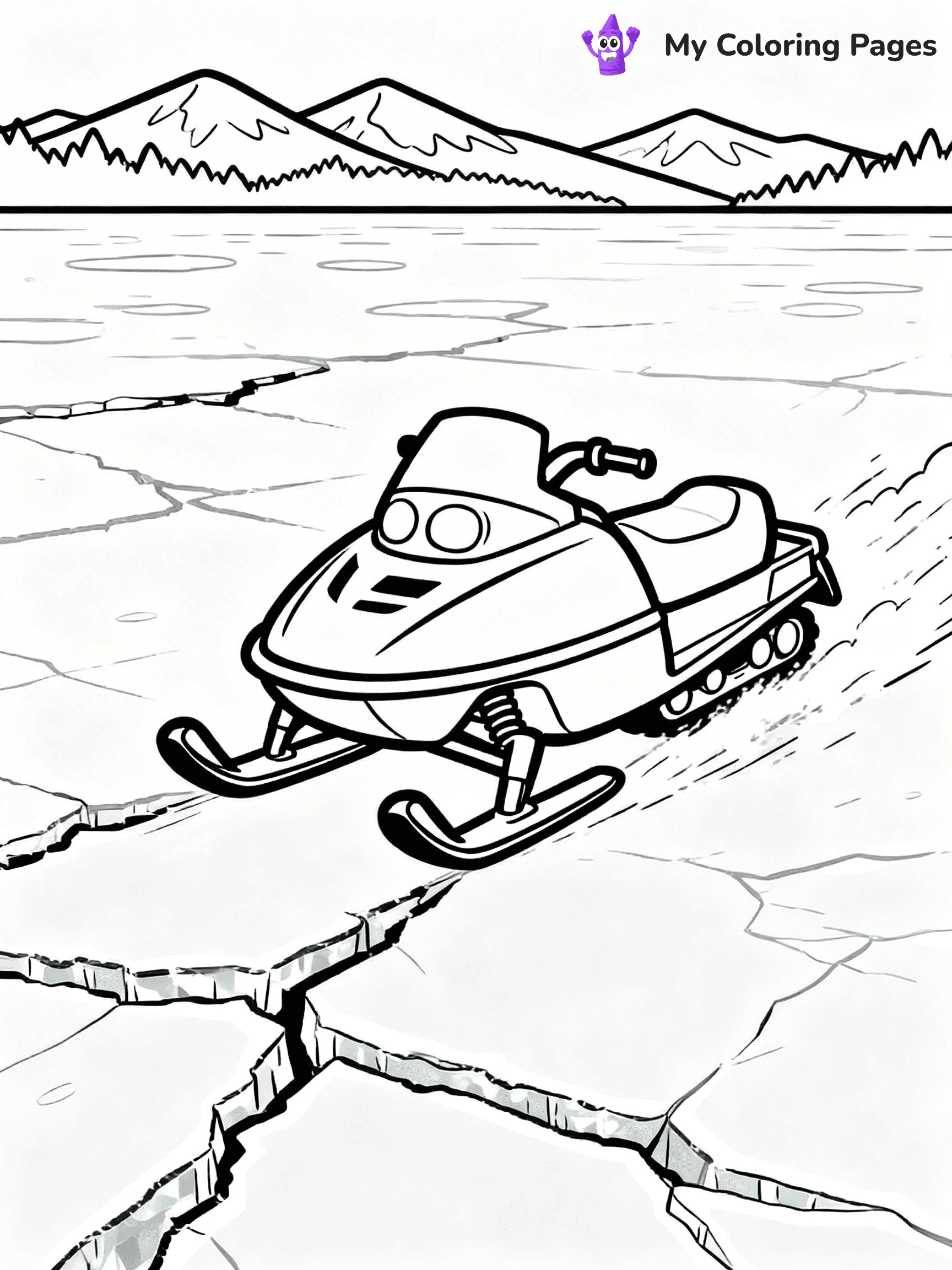 Snowmobile Coloring Pages - 9
