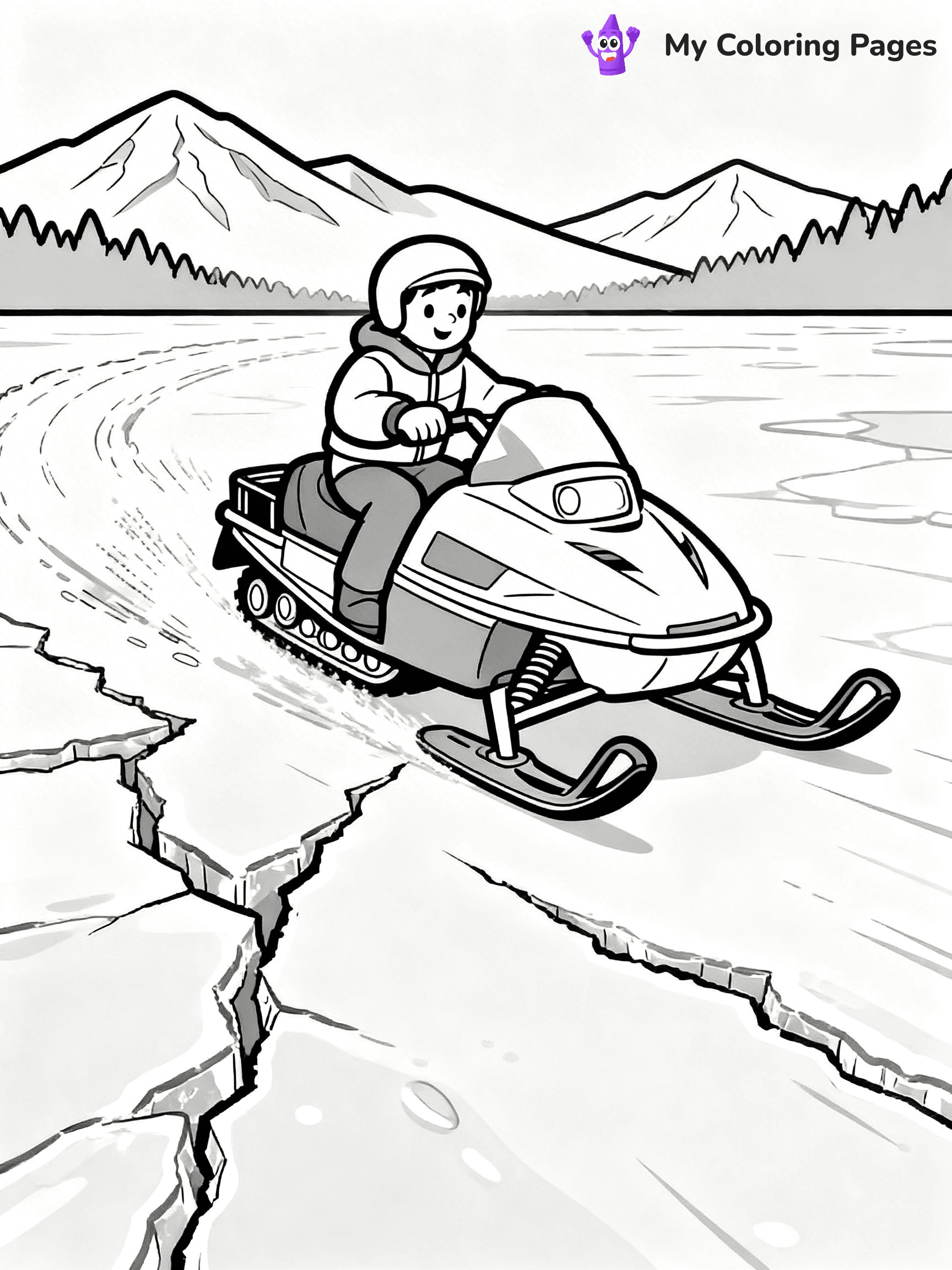 Snowmobile Coloring Pages - 8