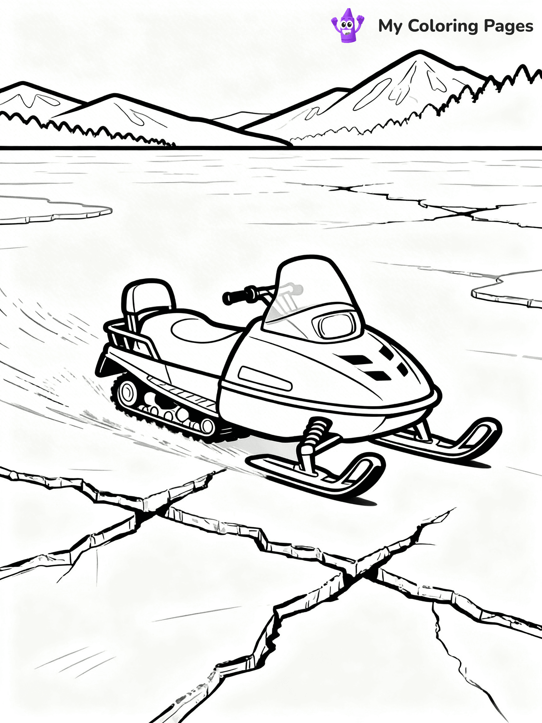 Snowmobile Coloring Pages - 7