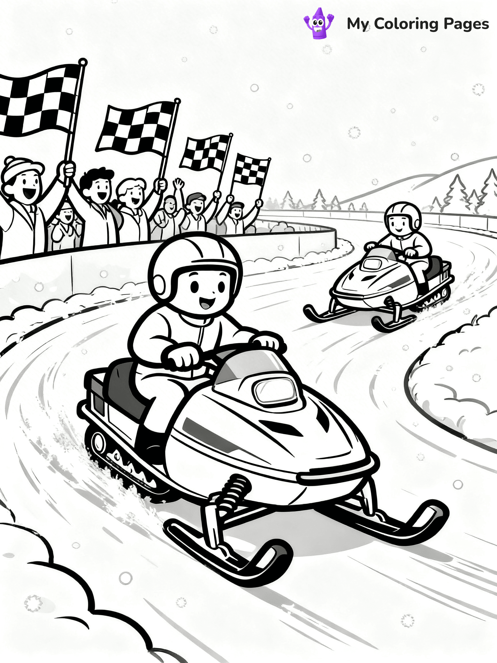 Snowmobile Coloring Pages - 6