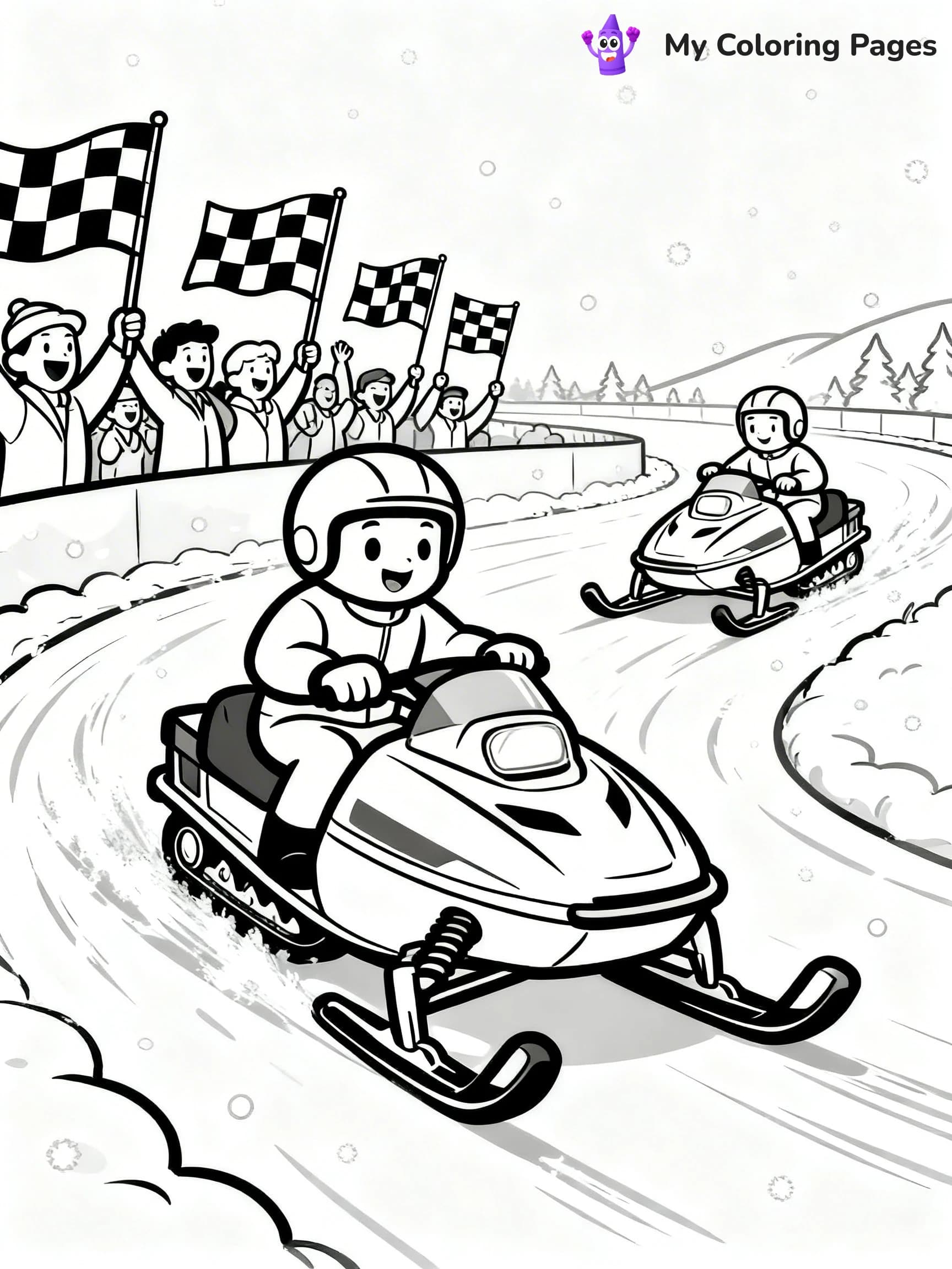 Snowmobile Coloring Pages - 6