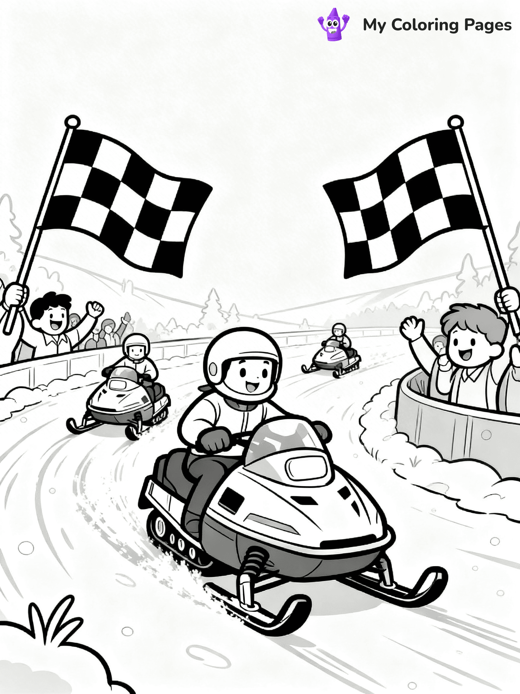 Snowmobile Coloring Pages - 5
