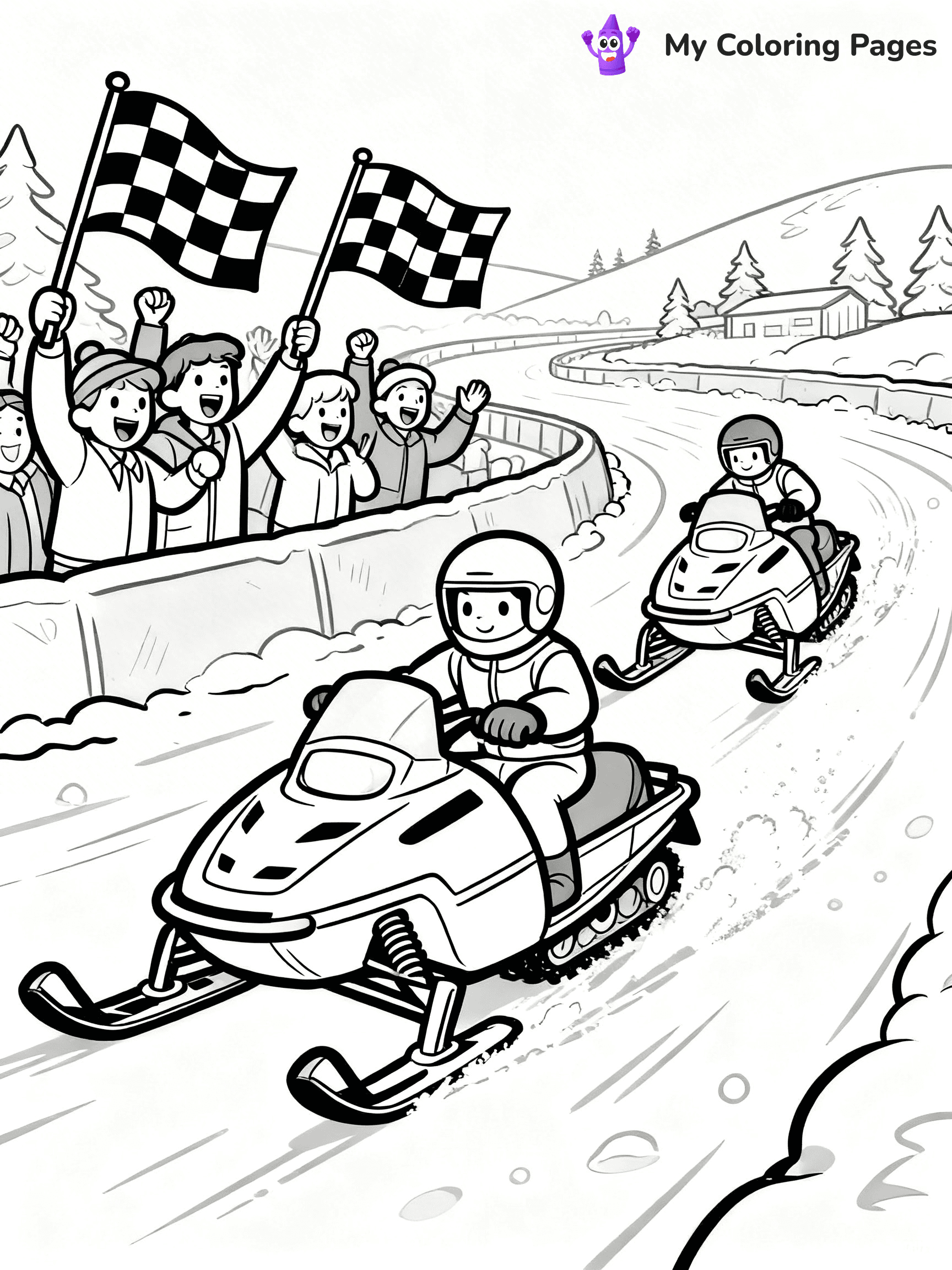 Snowmobile Coloring Pages - 4