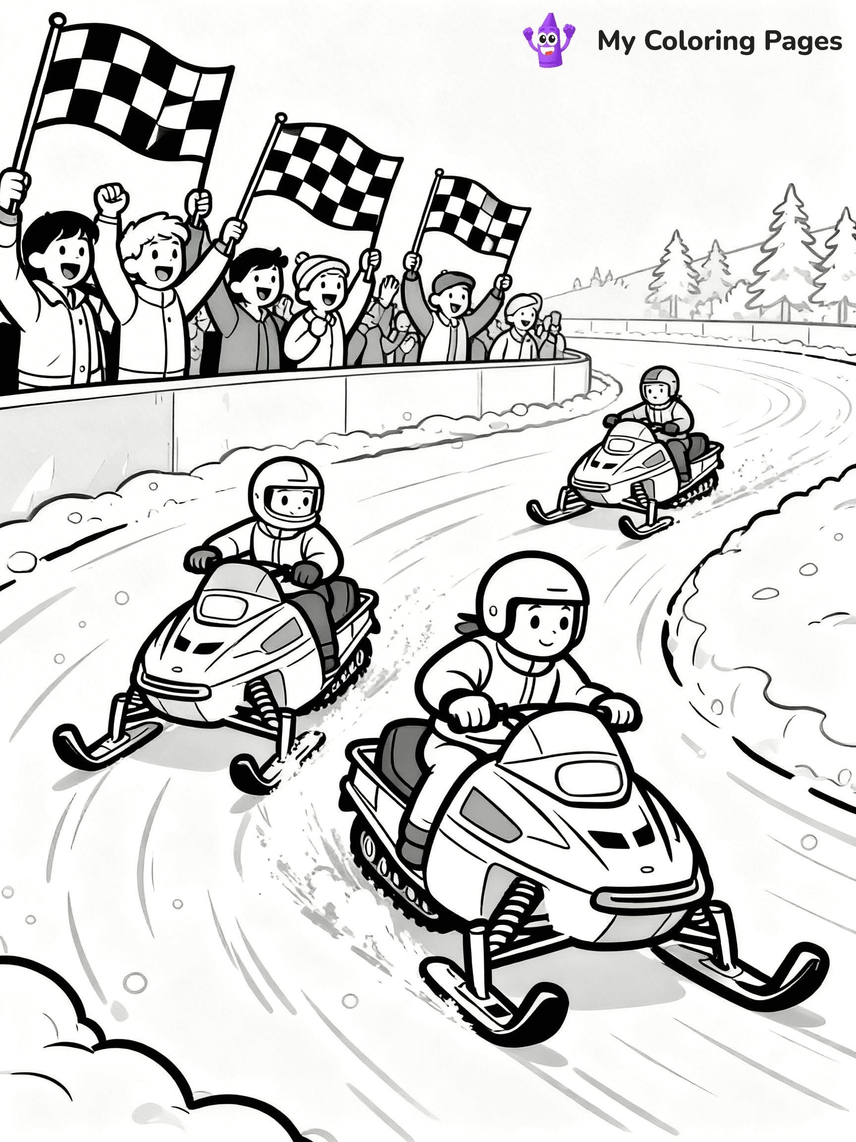 Snowmobile Coloring Pages - 3