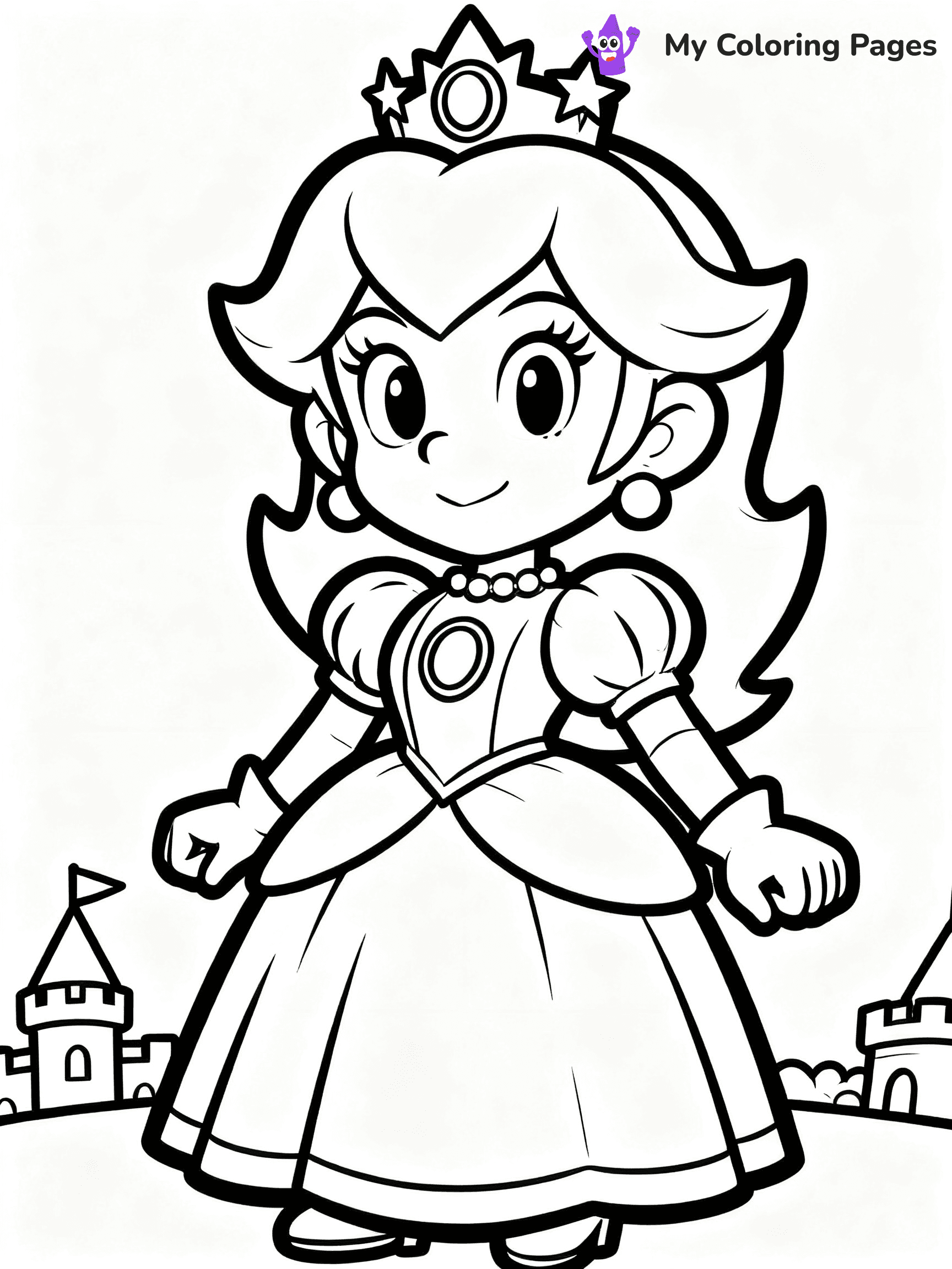 Princess Daisy Coloring Pages - 26