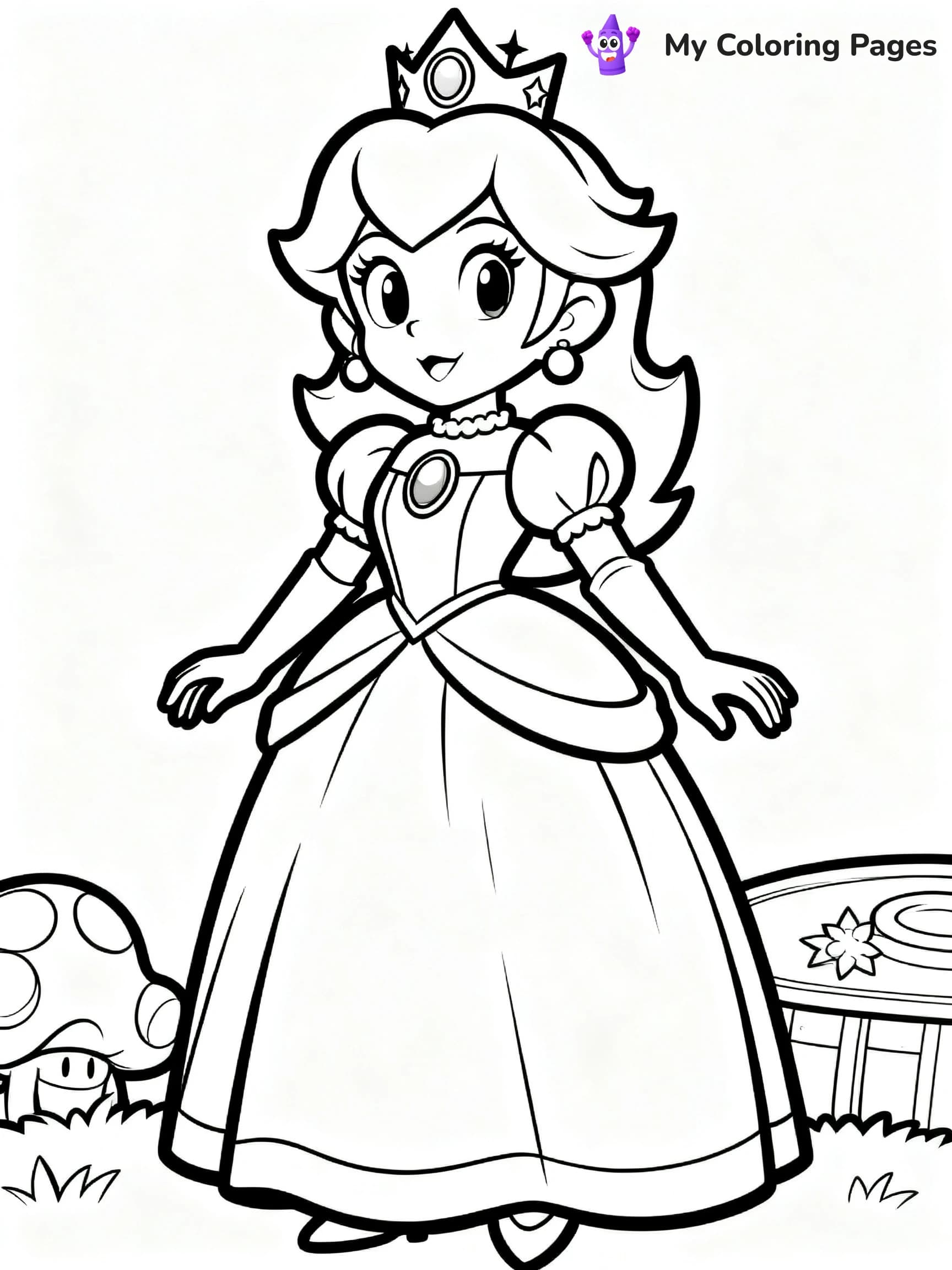 Princess Daisy Coloring Pages - 24