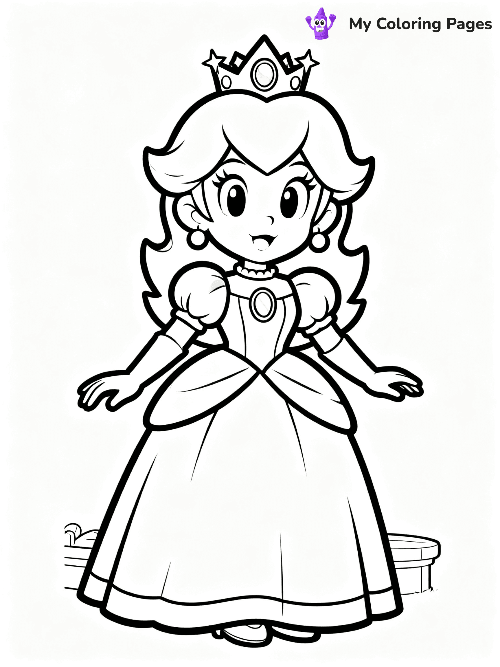 Princess Daisy Coloring Pages - 23